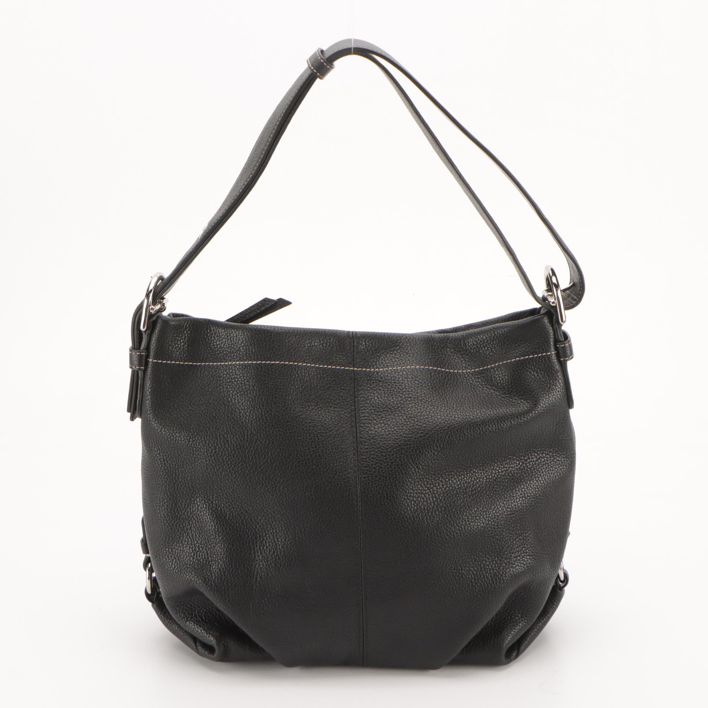 Coach Black Leather Hobo Shoulder Bag and Signature Canvas Messenger Bag