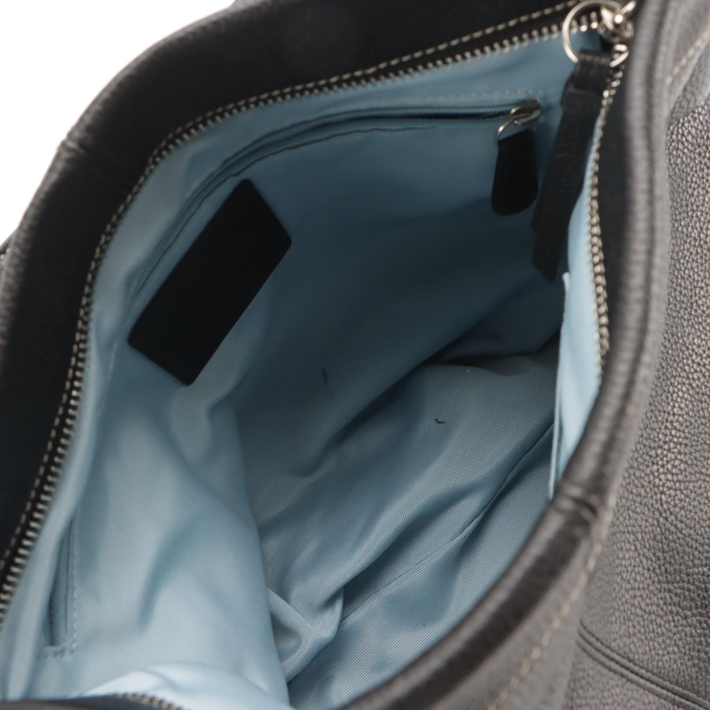 Coach Black Leather Hobo Shoulder Bag and Signature Canvas Messenger Bag