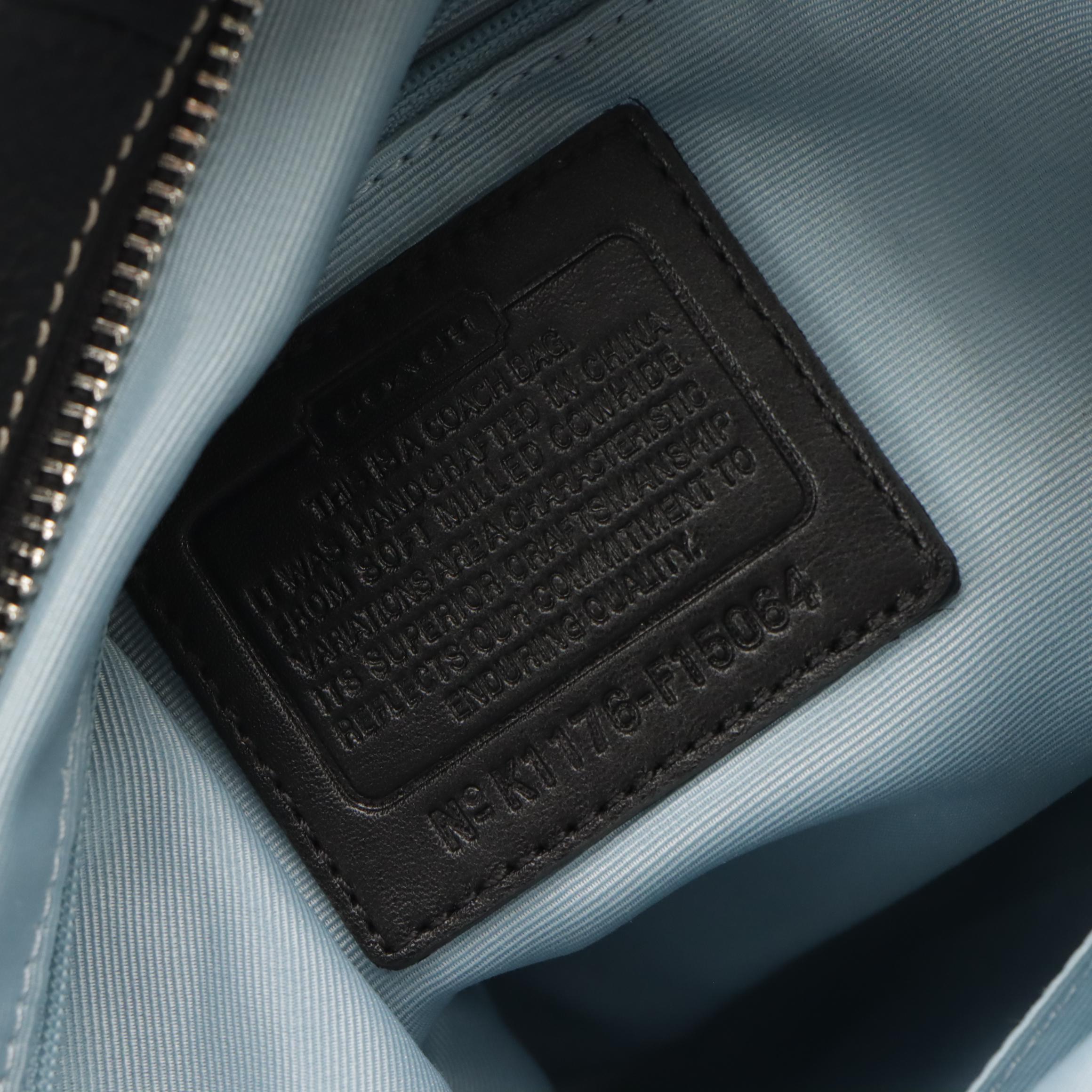 Coach Black Leather Hobo Shoulder Bag and Signature Canvas Messenger Bag