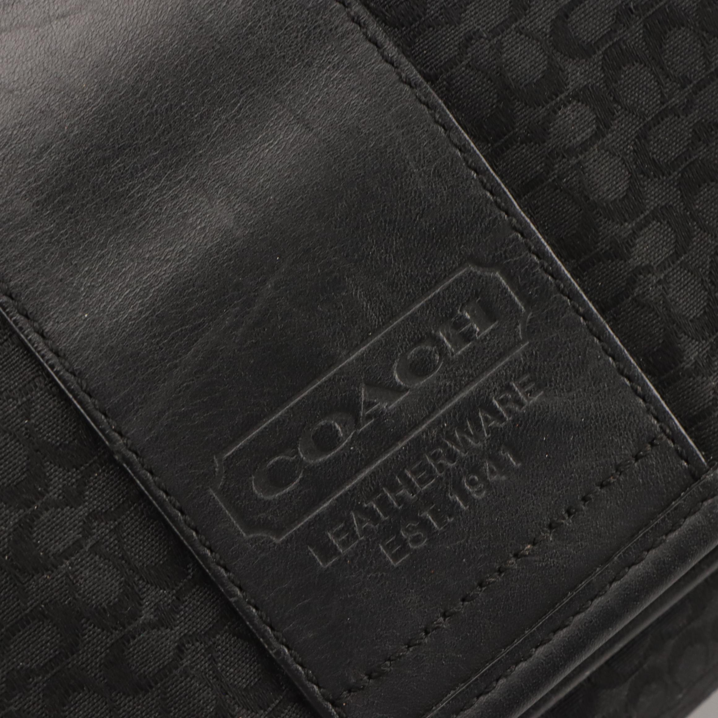 Coach Black Leather Hobo Shoulder Bag and Signature Canvas Messenger Bag