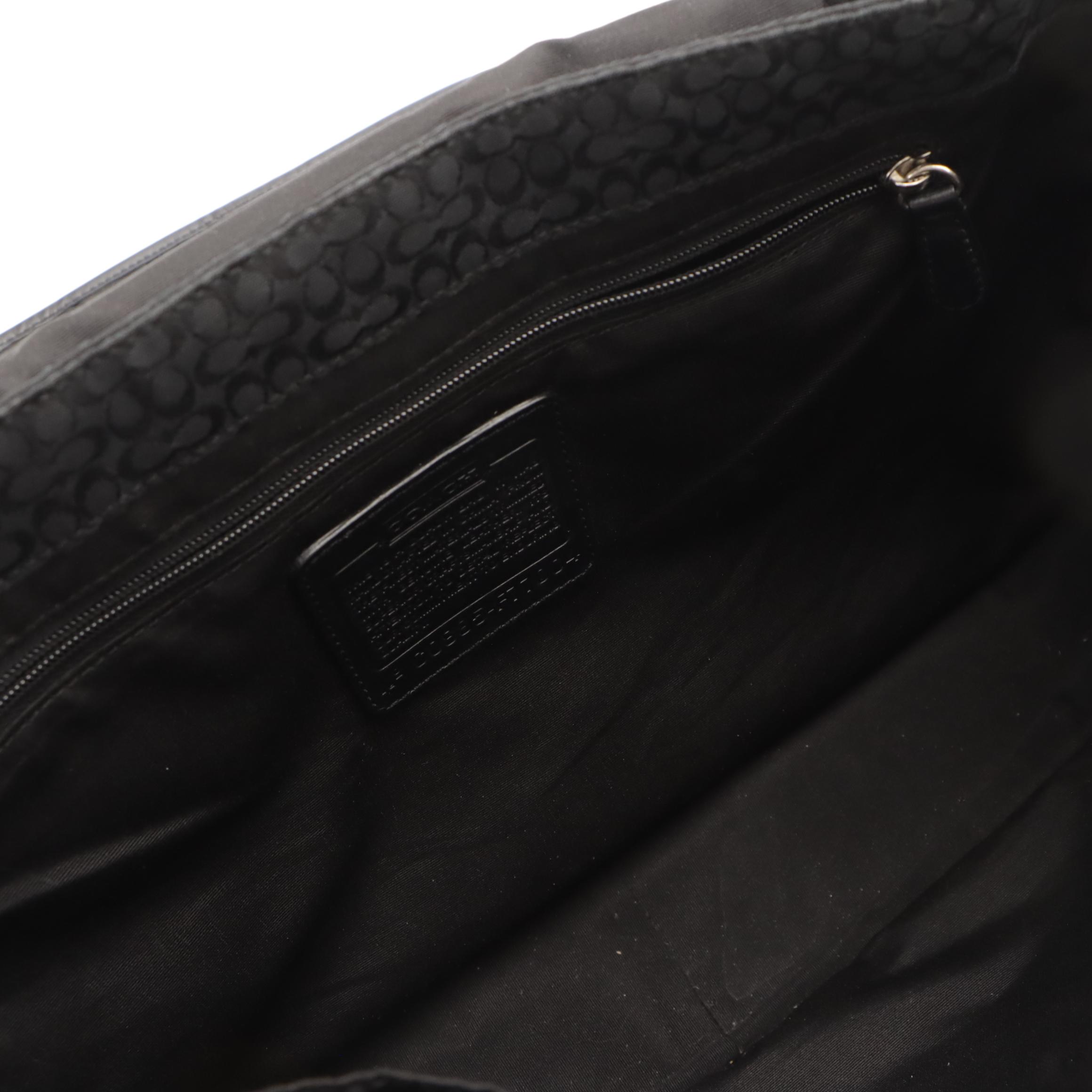 Coach Black Leather Hobo Shoulder Bag and Signature Canvas Messenger Bag