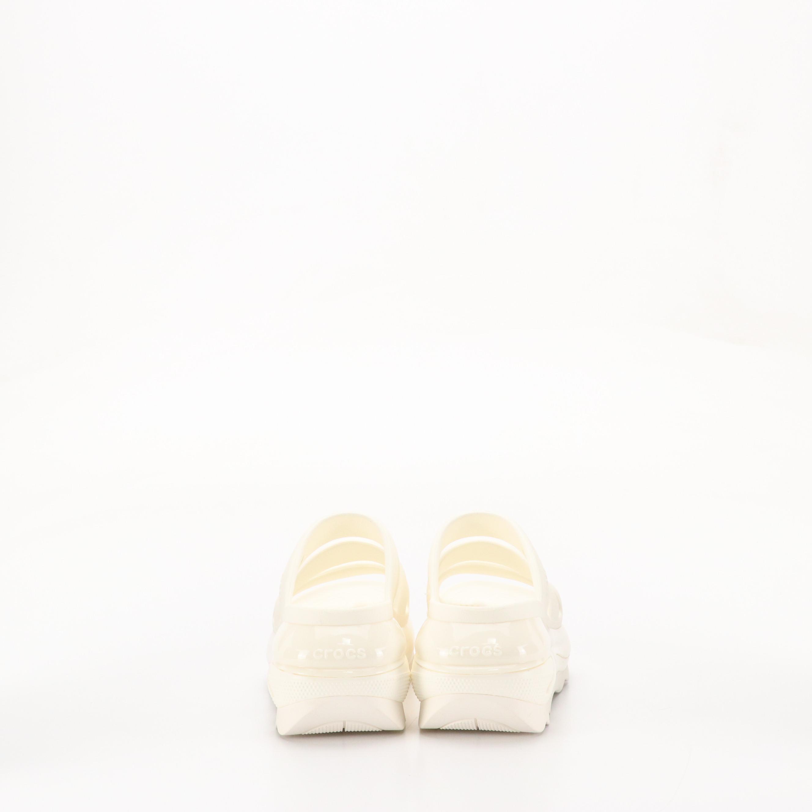 Crocs "Mega Crush Triple Strap" Platform Sandals in White Rubber