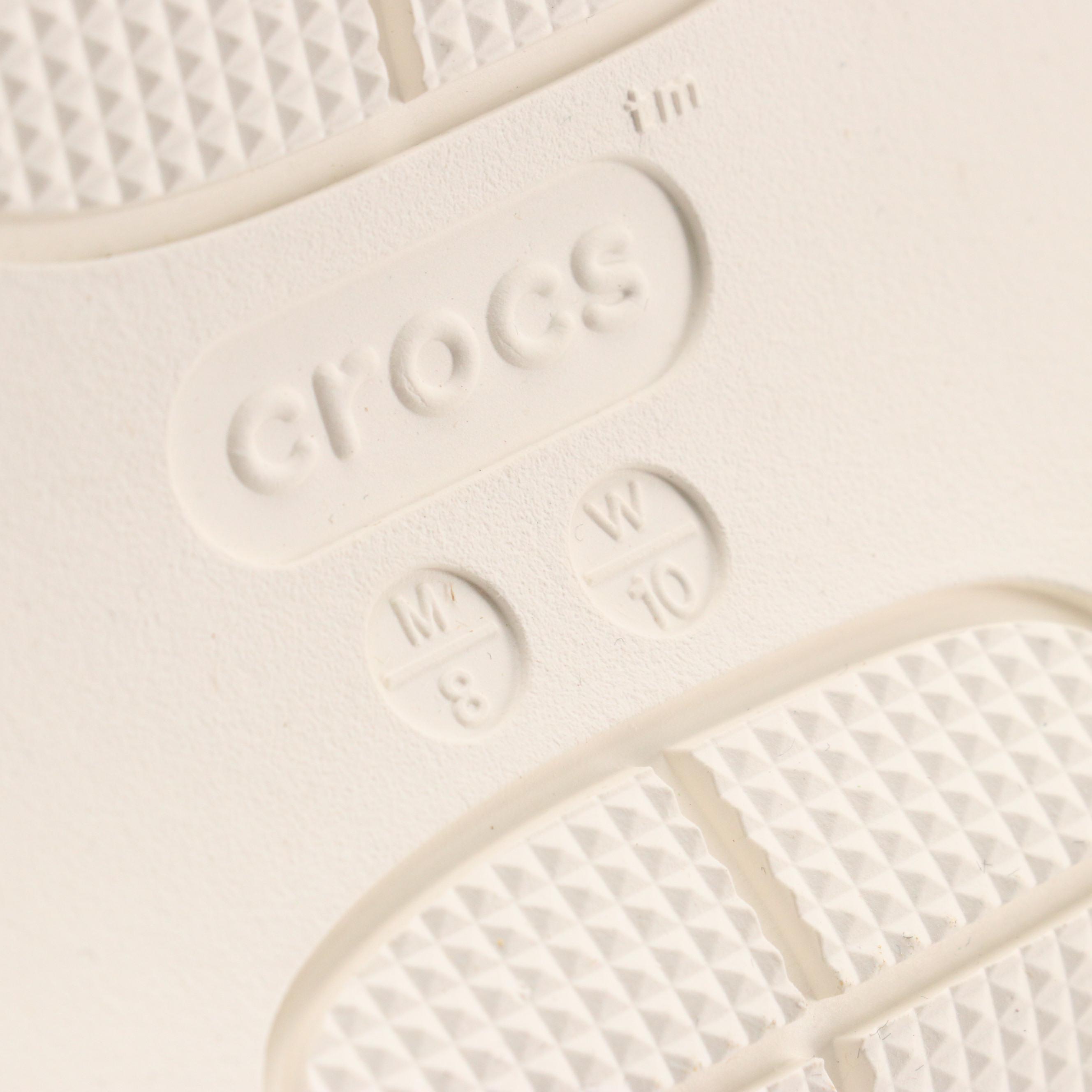 Crocs "Mega Crush Triple Strap" Platform Sandals in White Rubber