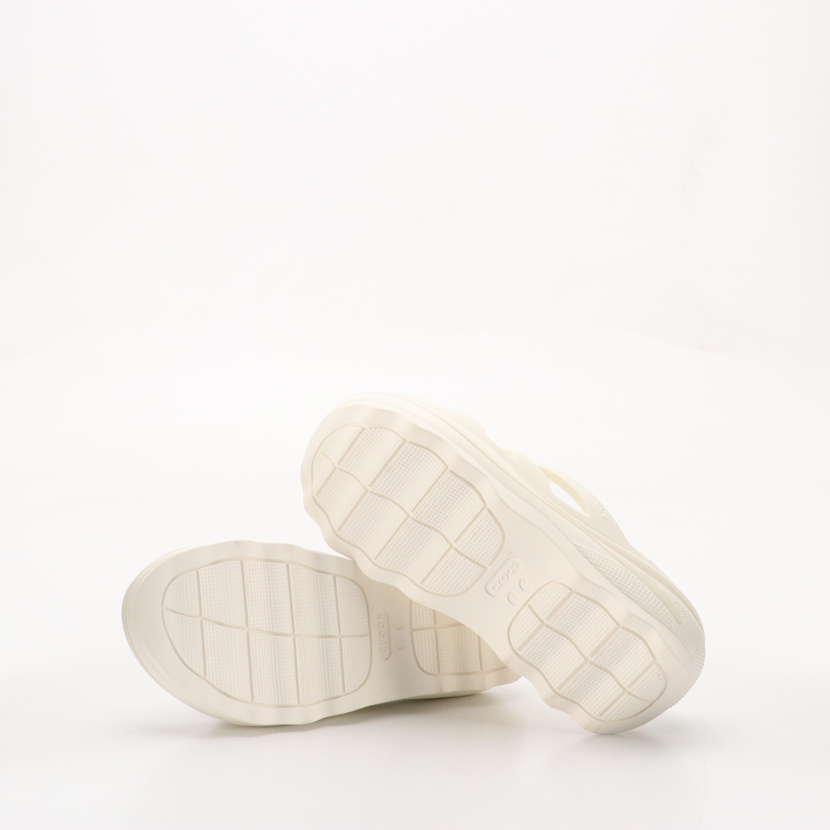 Crocs "Mega Crush Triple Strap" Platform Sandals in White Rubber