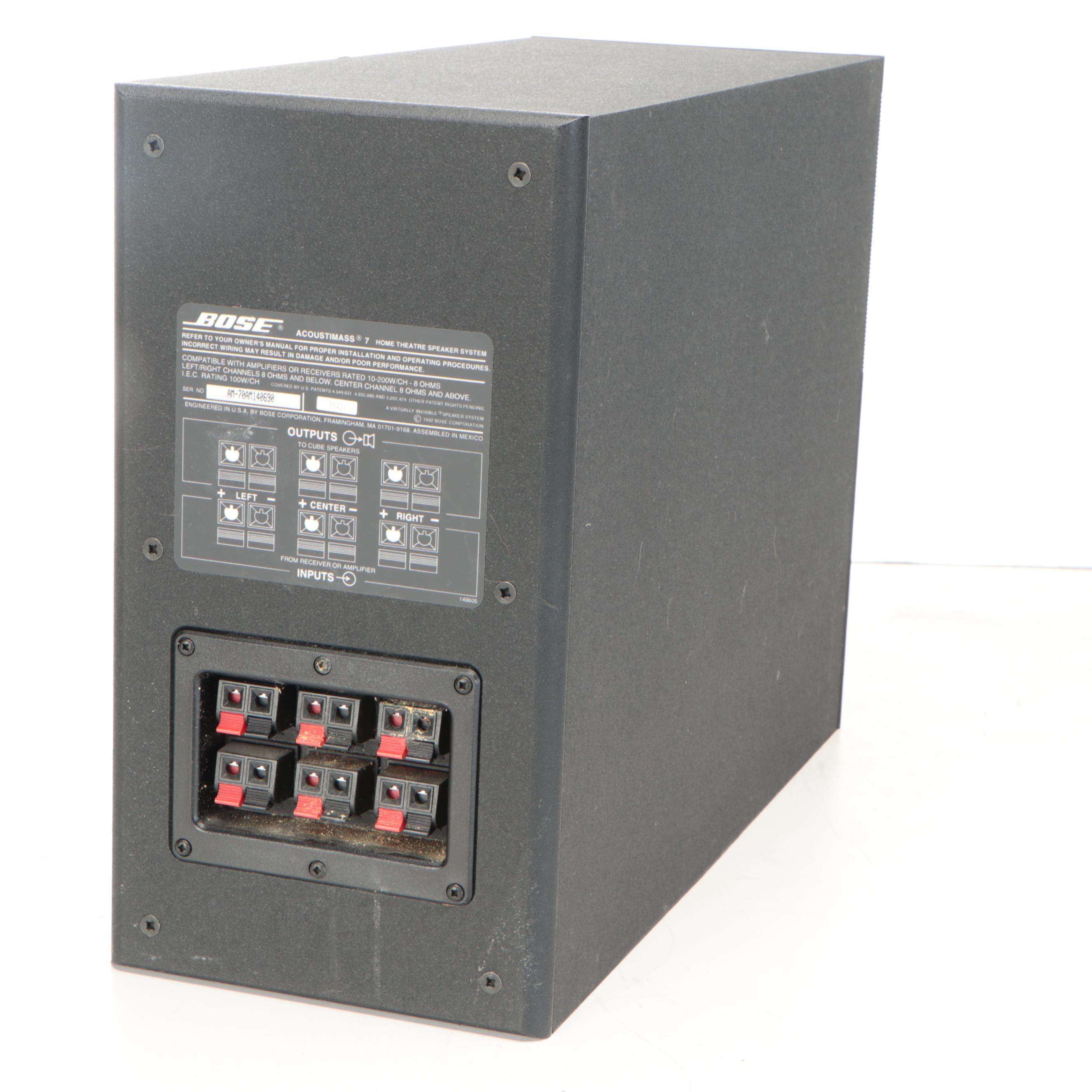 Bose Acoustimas Speakers and Sony Digital Audio/Video Control Center