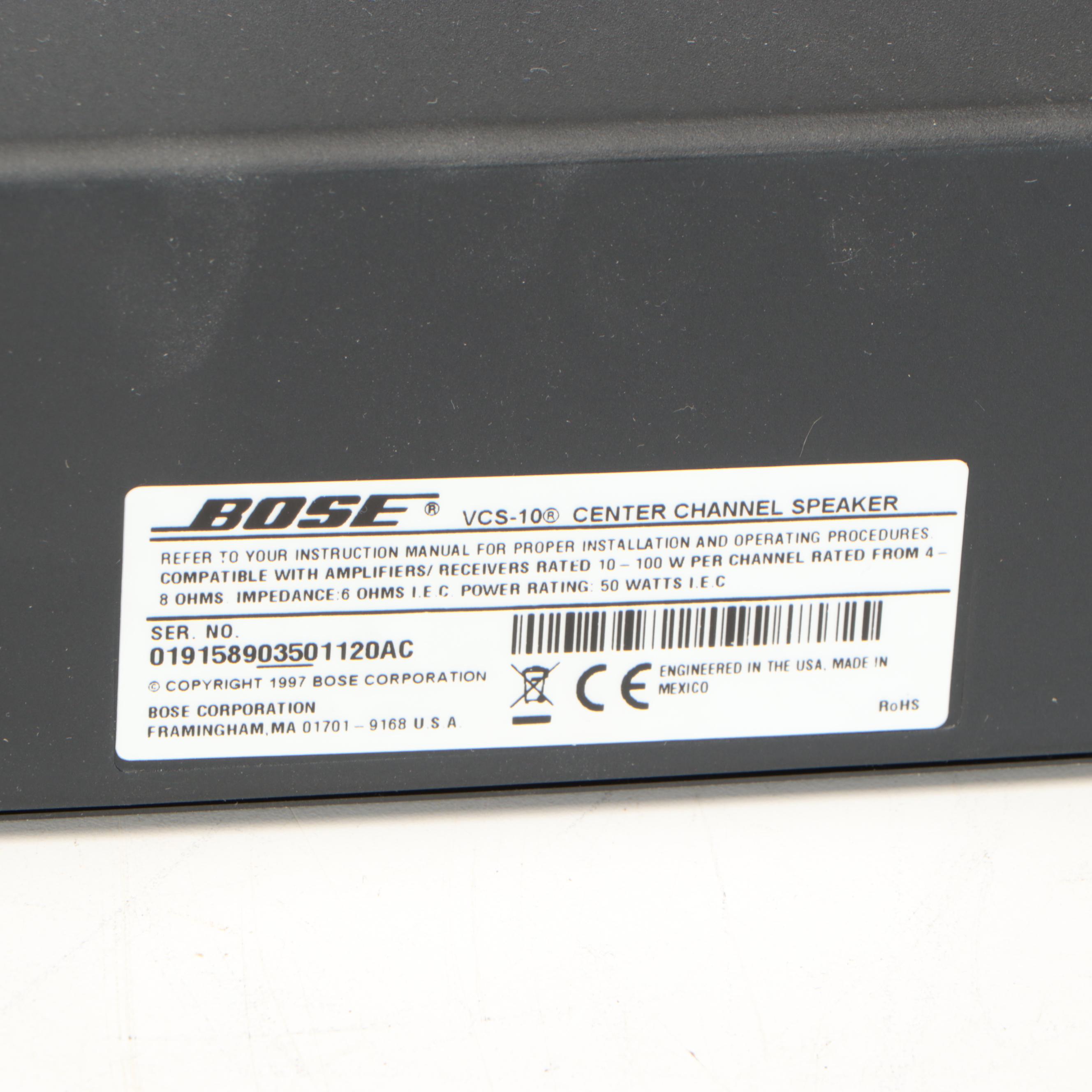 Bose Acoustimas Speakers and Sony Digital Audio/Video Control Center