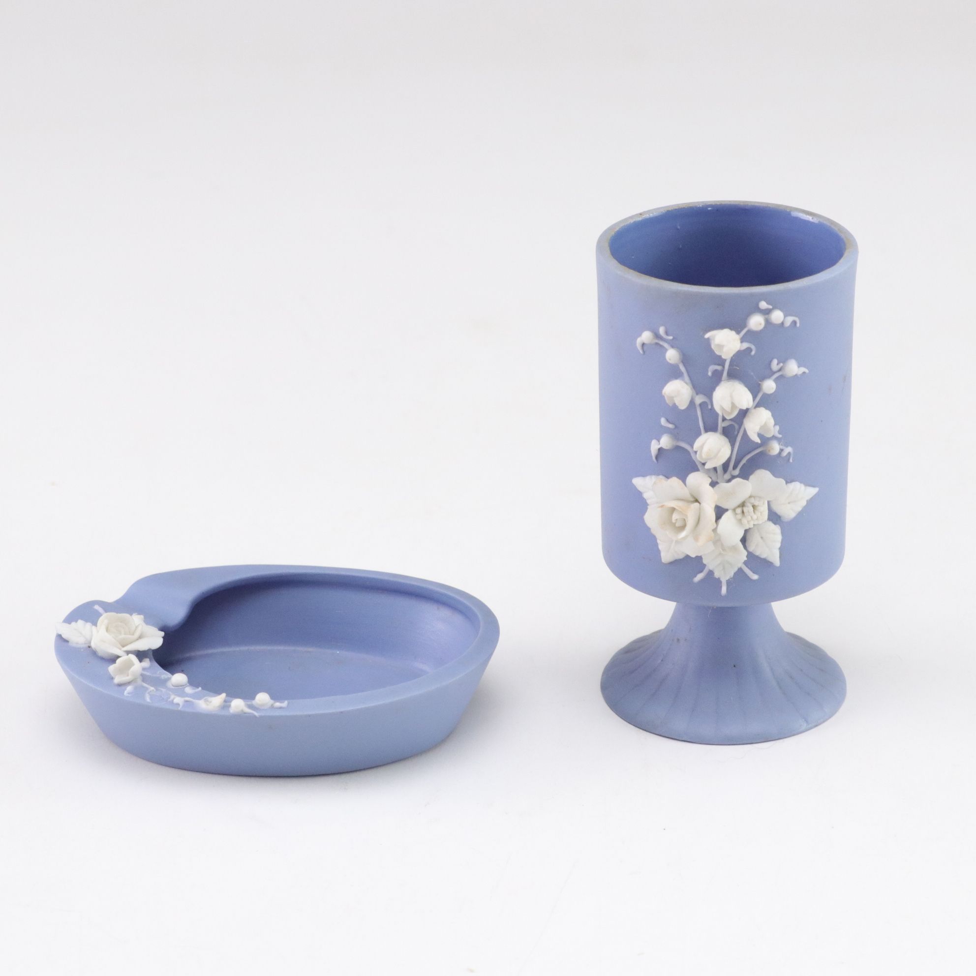 Jasperware Ashtray & Cigarette Holder with Porcelain Figurines & More