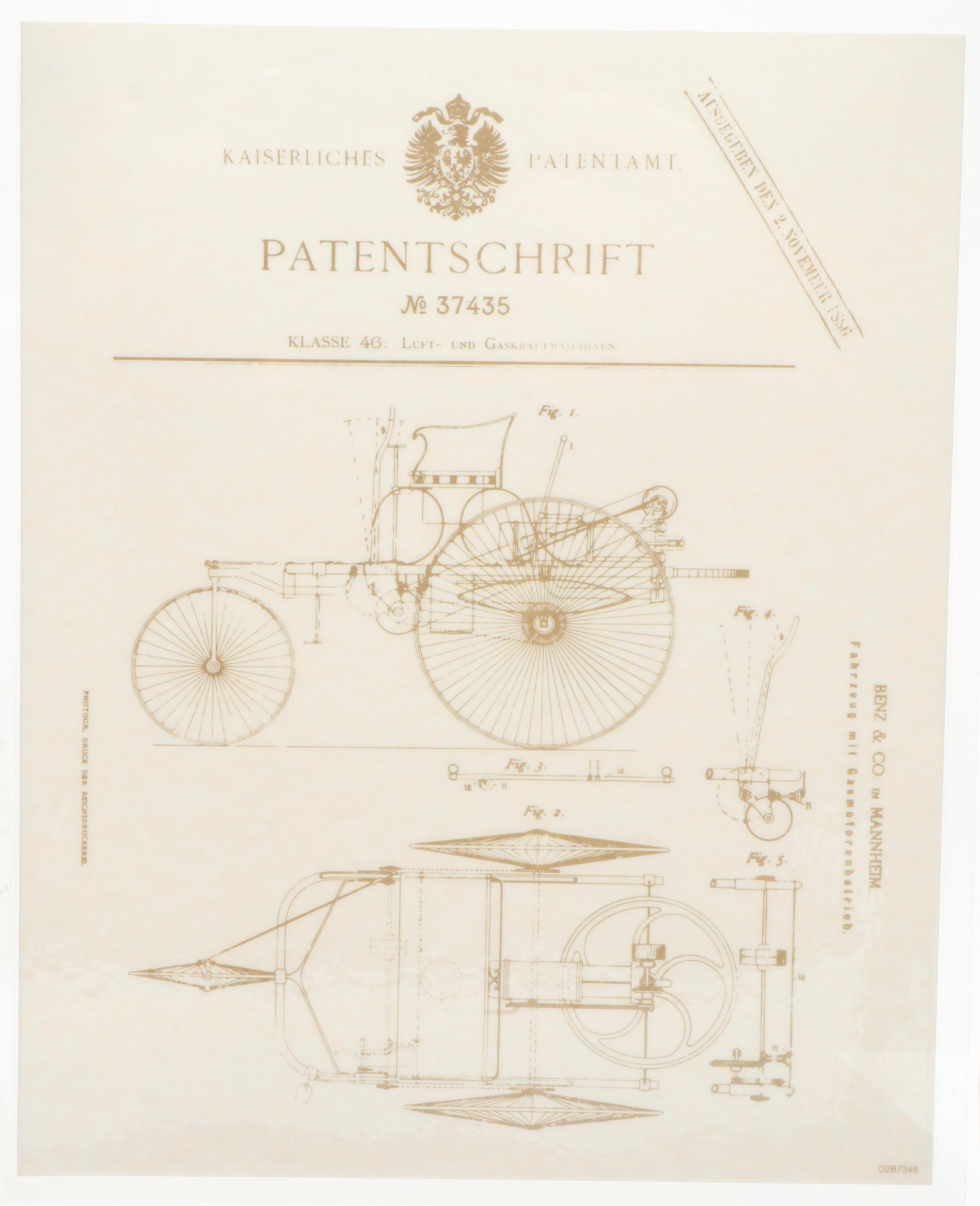 Franklin Mint " 1886 Benz Patent Motorwagen" Model Car