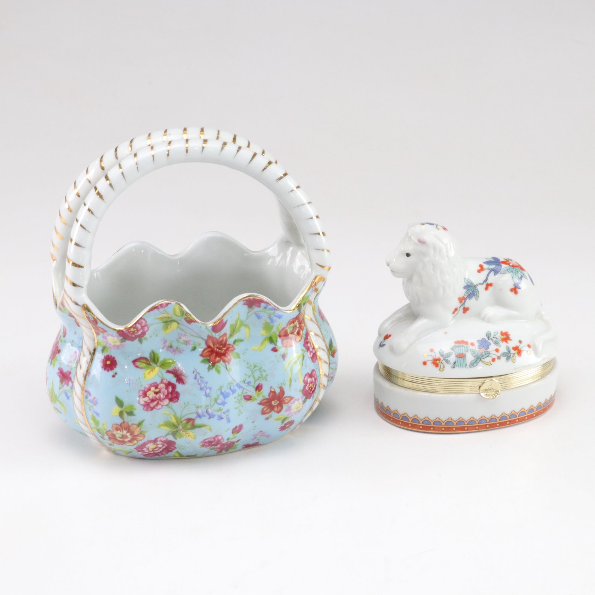 Jasperware Ashtray & Cigarette Holder with Porcelain Figurines & More