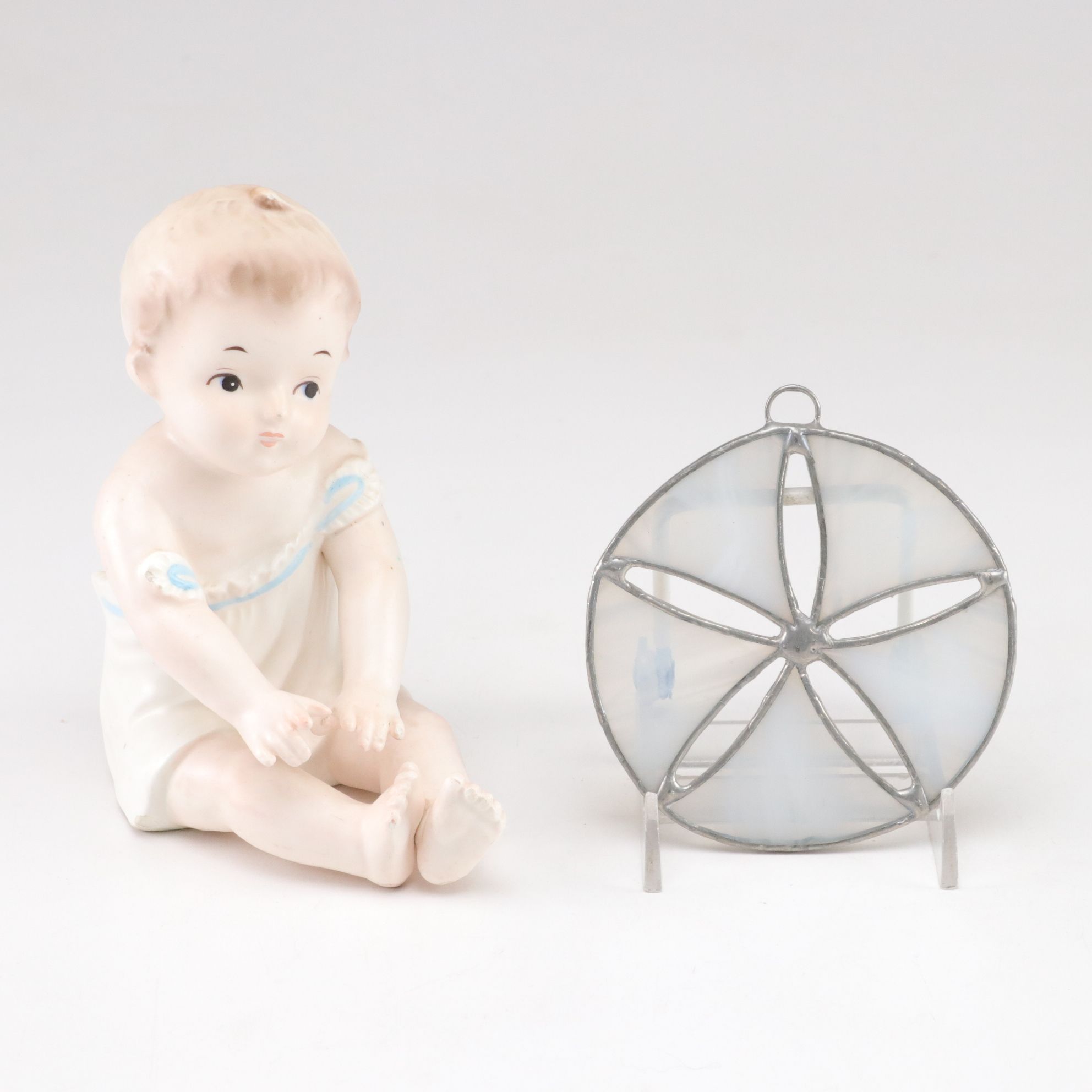 Jasperware Ashtray & Cigarette Holder with Porcelain Figurines & More