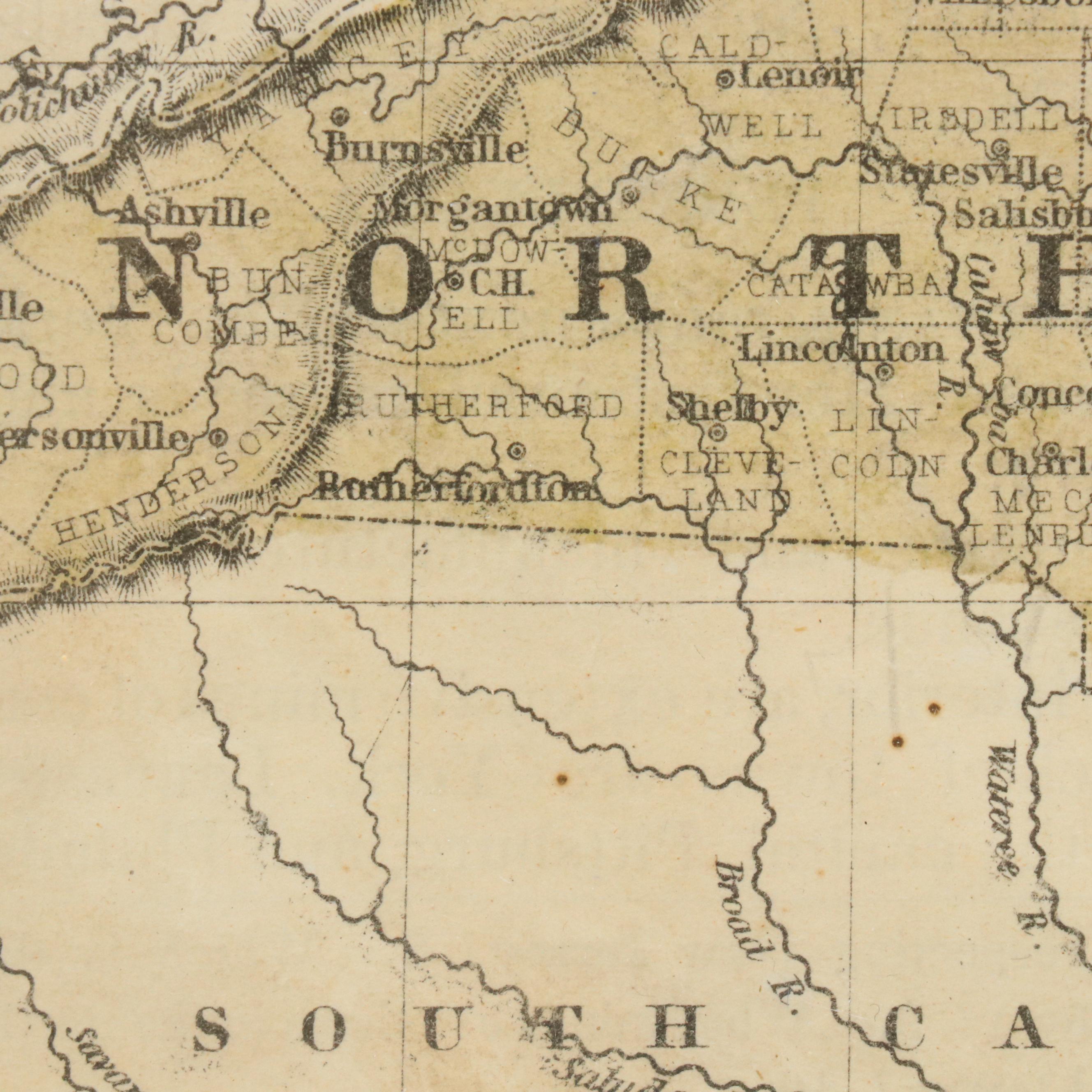 Hand-Colored Engraving Map "Map No.4 of the United States"