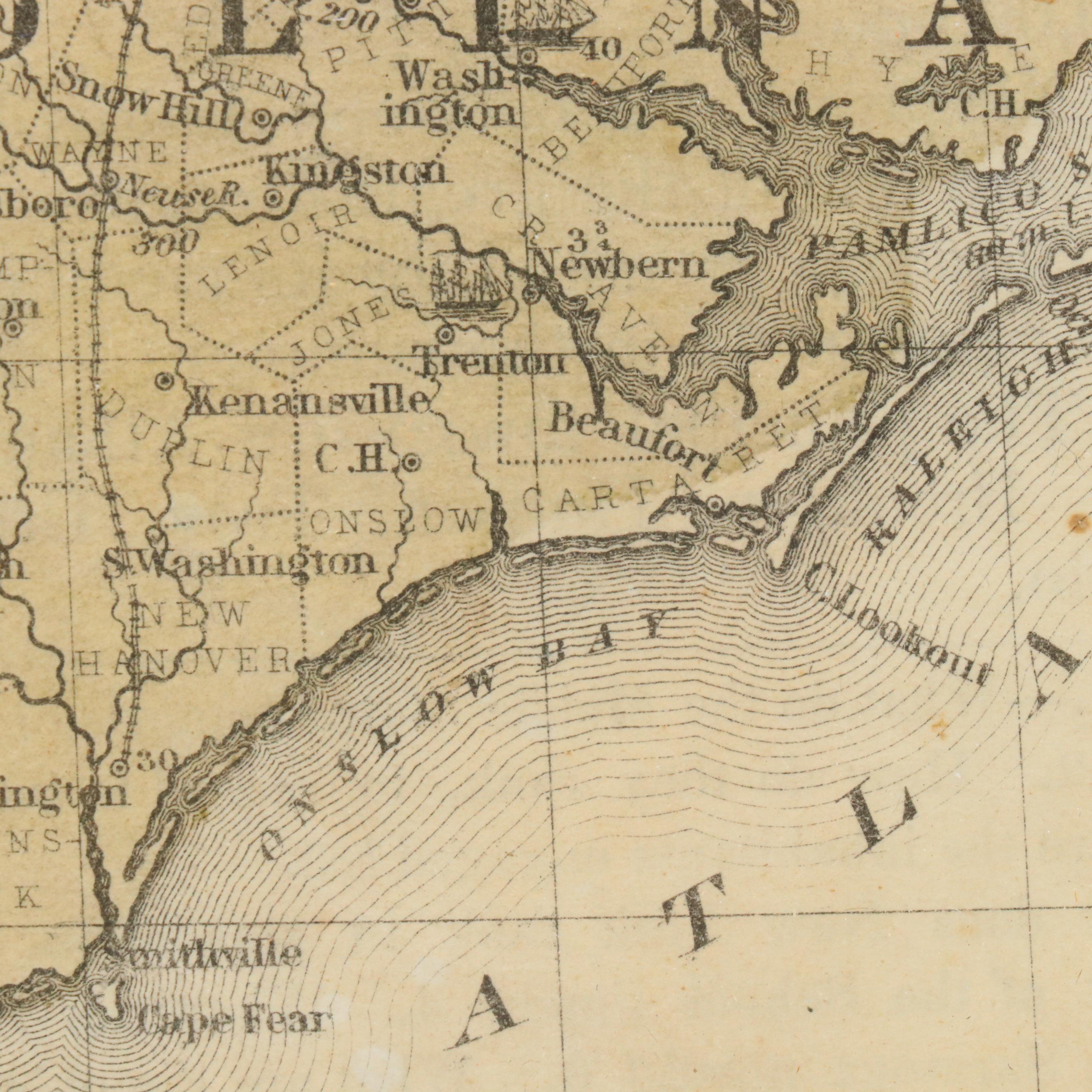 Hand-Colored Engraving Map "Map No.4 of the United States"