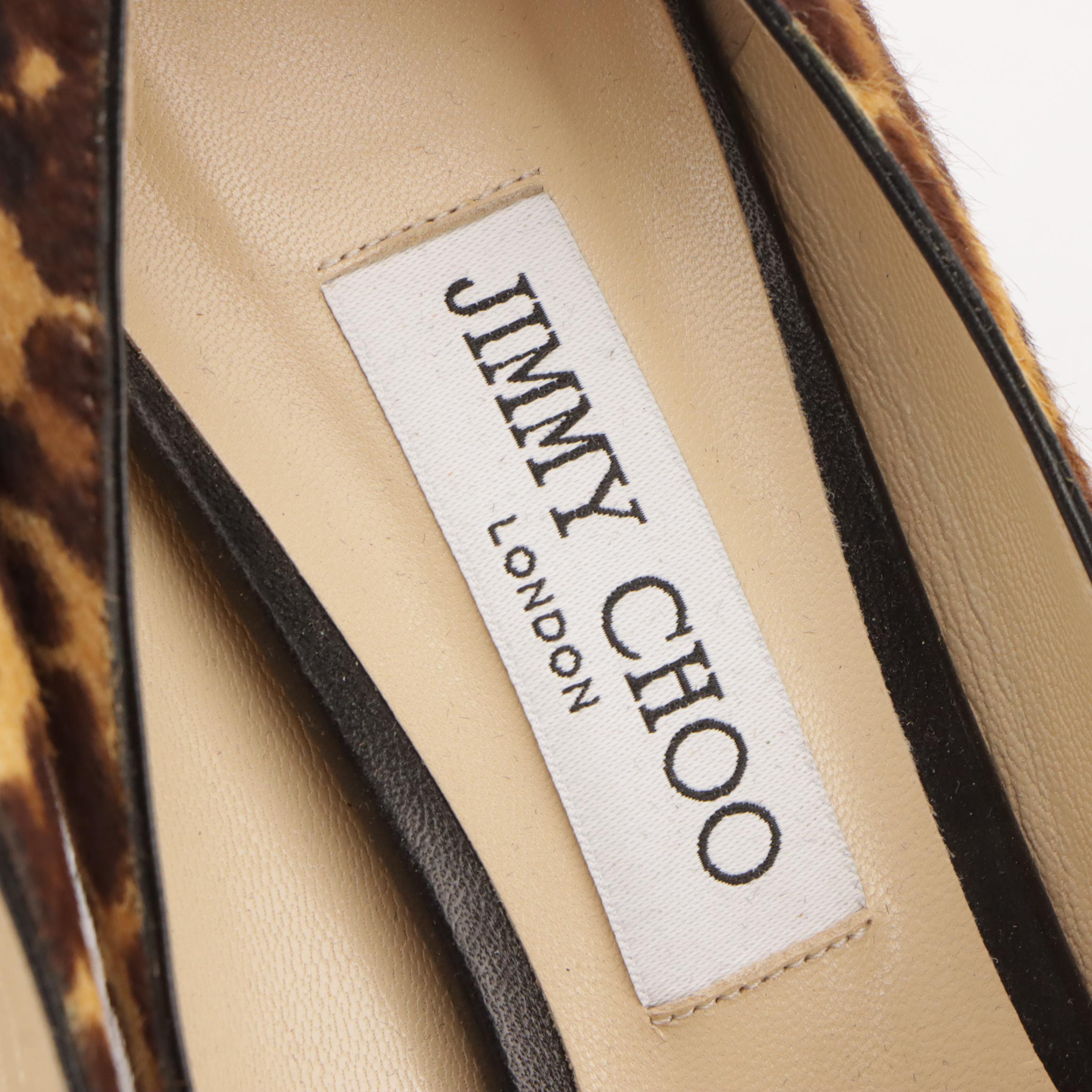 Jimmy Choo "Love 85" Pointed-Toe Pumps in Degrade Leopard Print Pony Hair