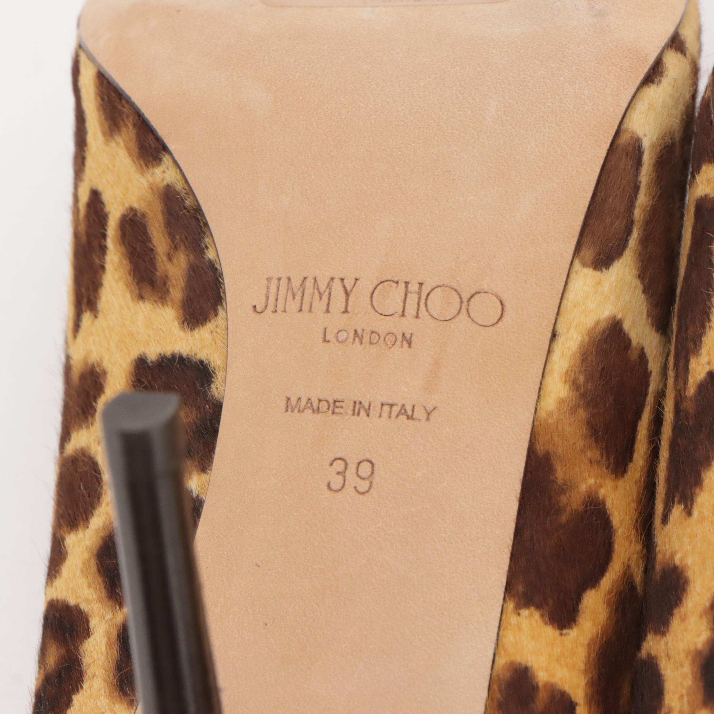 Jimmy Choo "Love 85" Pointed-Toe Pumps in Degrade Leopard Print Pony Hair