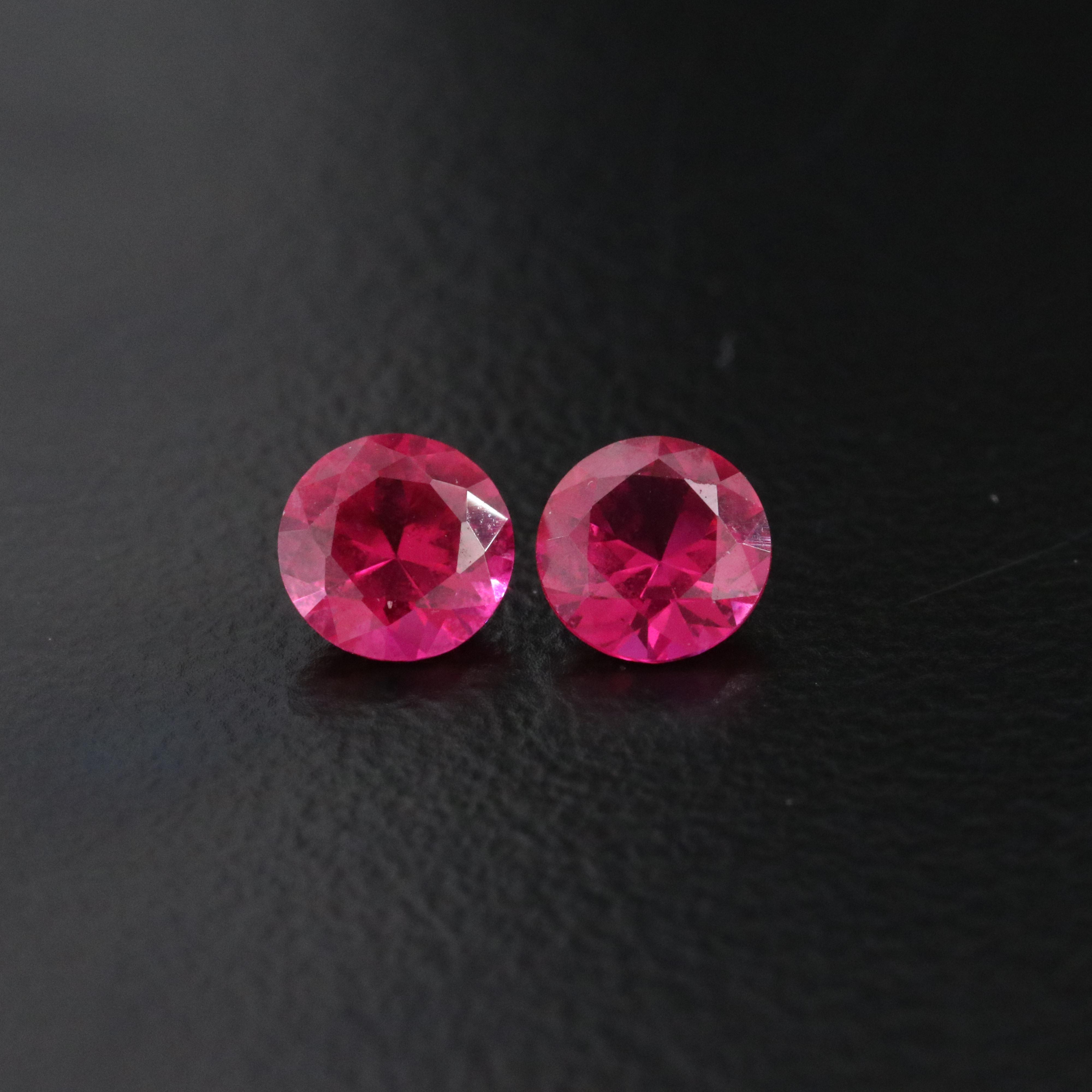 Loose 1.16 CTW Lab Grown Ruby Pair