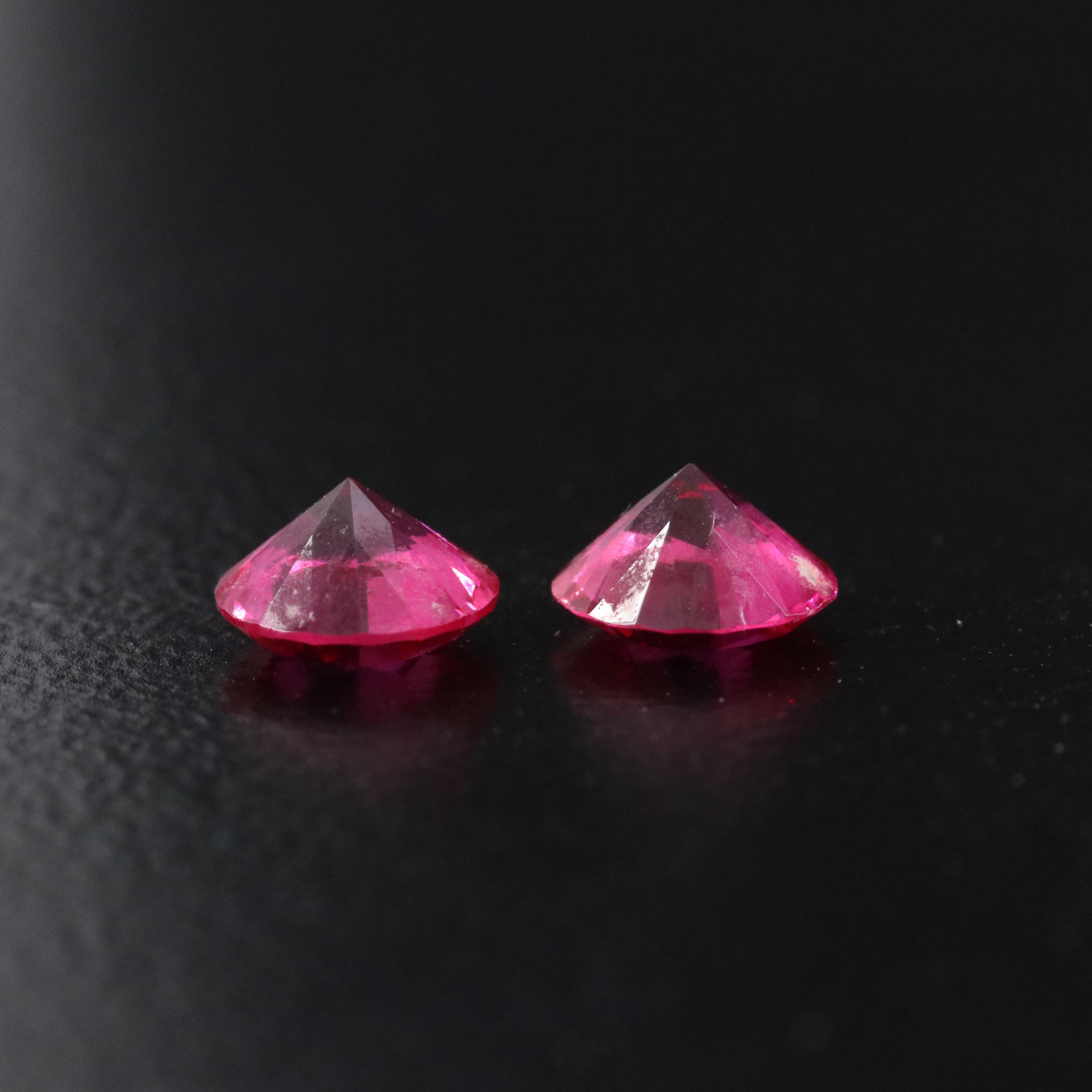 Loose 1.16 CTW Lab Grown Ruby Pair