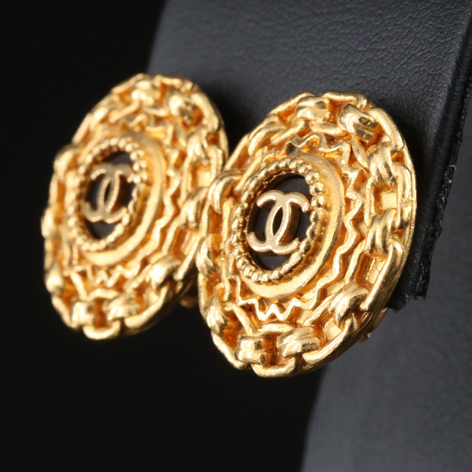 Chanel CC Chain Motif Clip Earrings