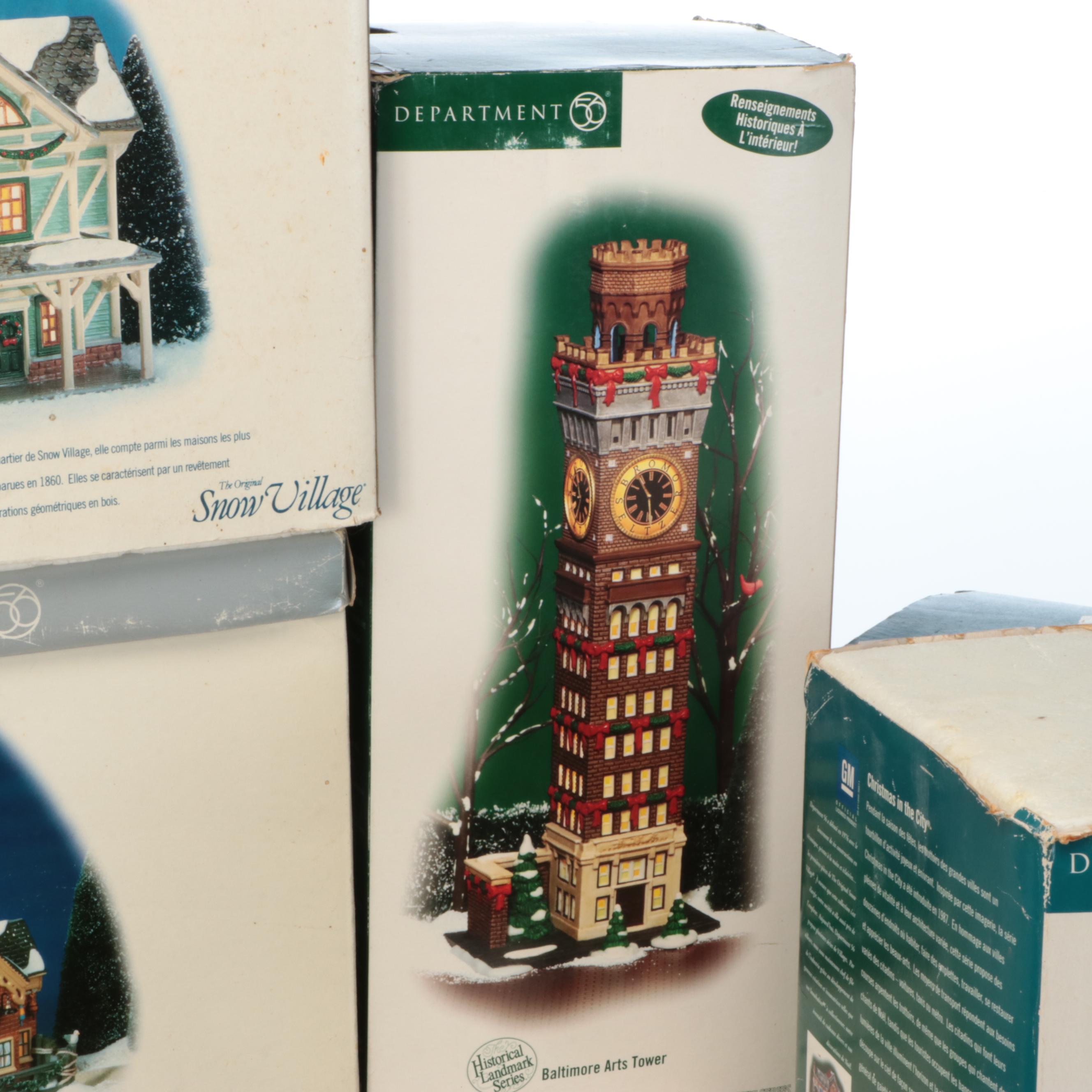Dept.56 "Baltimore Arts Tower" and More Porcelain Christmas Village Décor