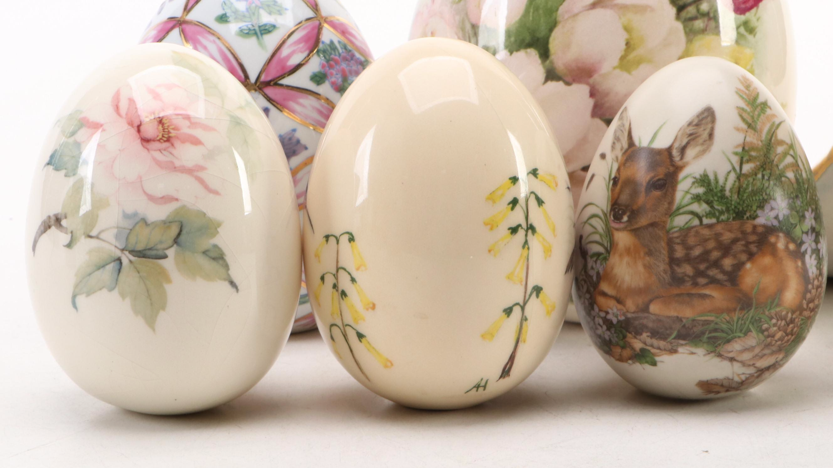 Lenox, Eggzakly with Other Ceramic Eggs, Peacock and House Creamer