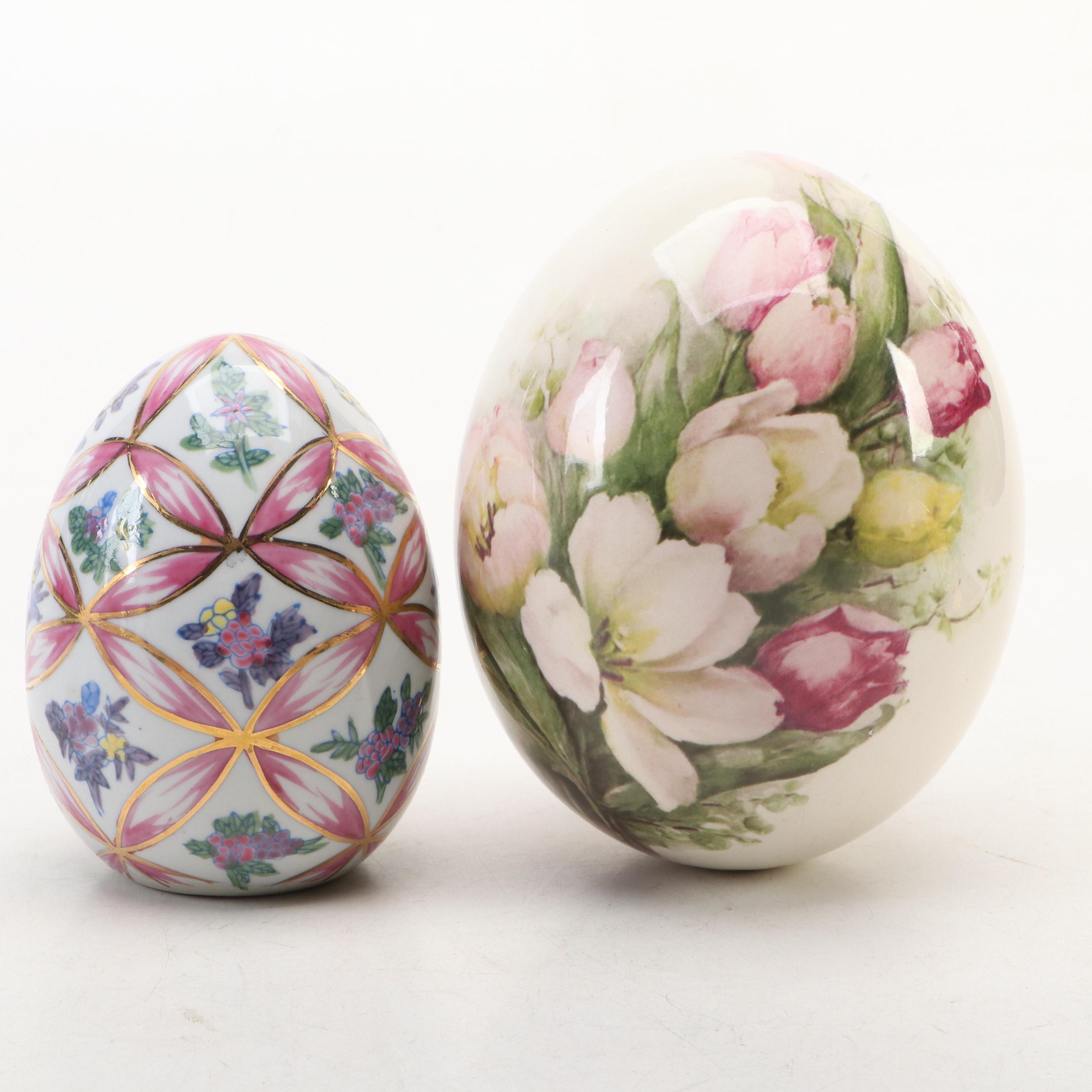 Lenox, Eggzakly with Other Ceramic Eggs, Peacock and House Creamer