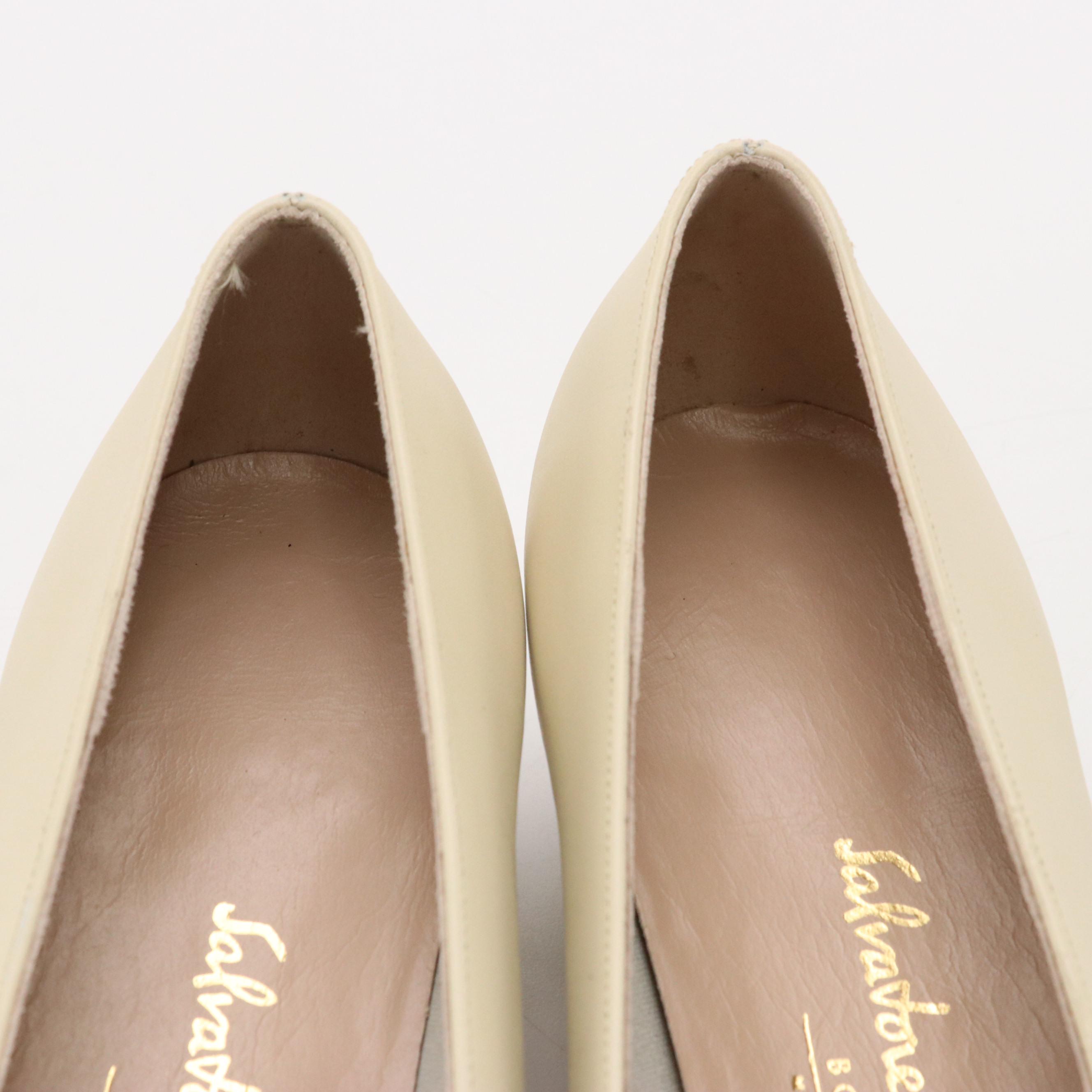 Salvatore Ferragamo Vara Leather Pumps and Black Patent Leather Pumps with Boxes