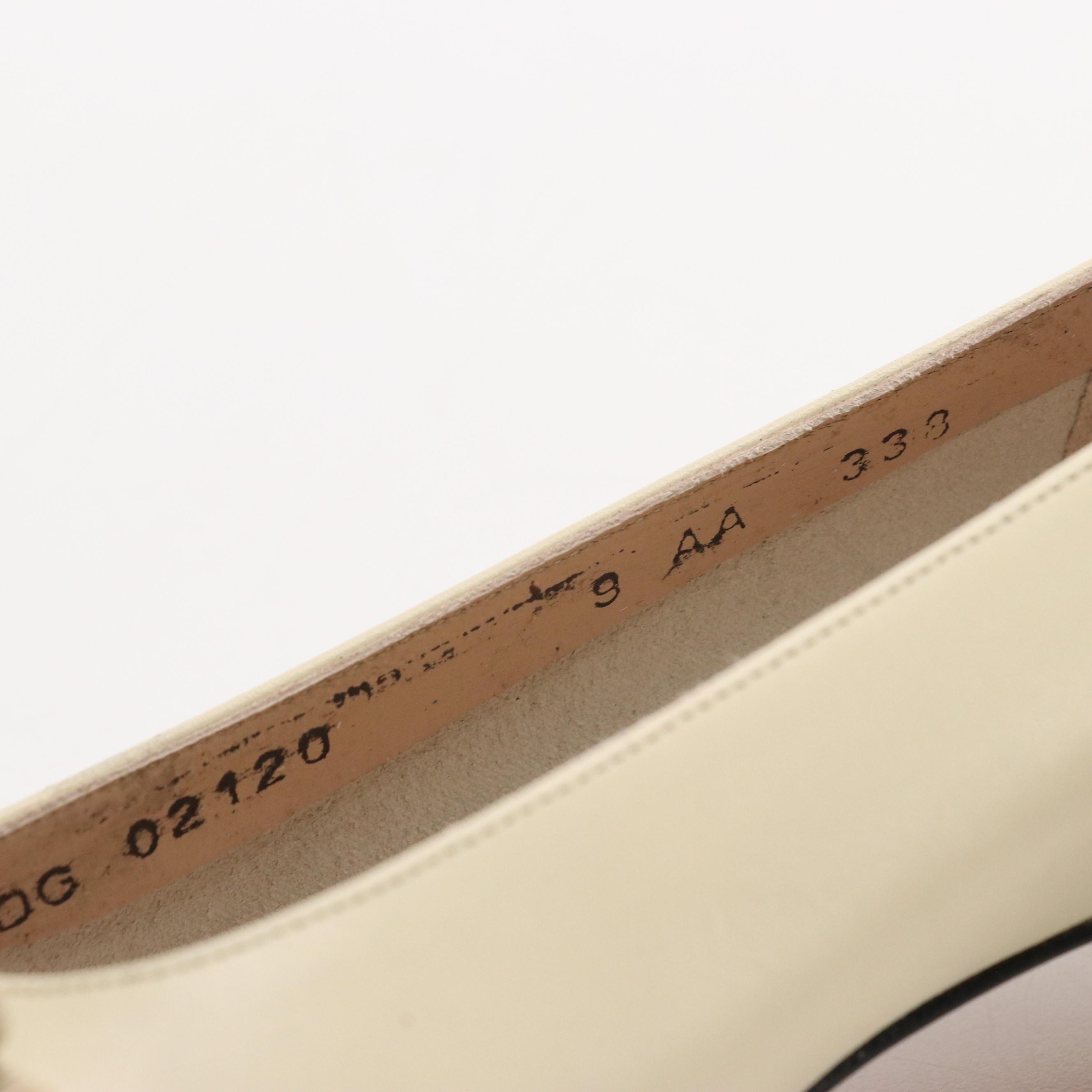 Salvatore Ferragamo Vara Leather Pumps and Black Patent Leather Pumps with Boxes