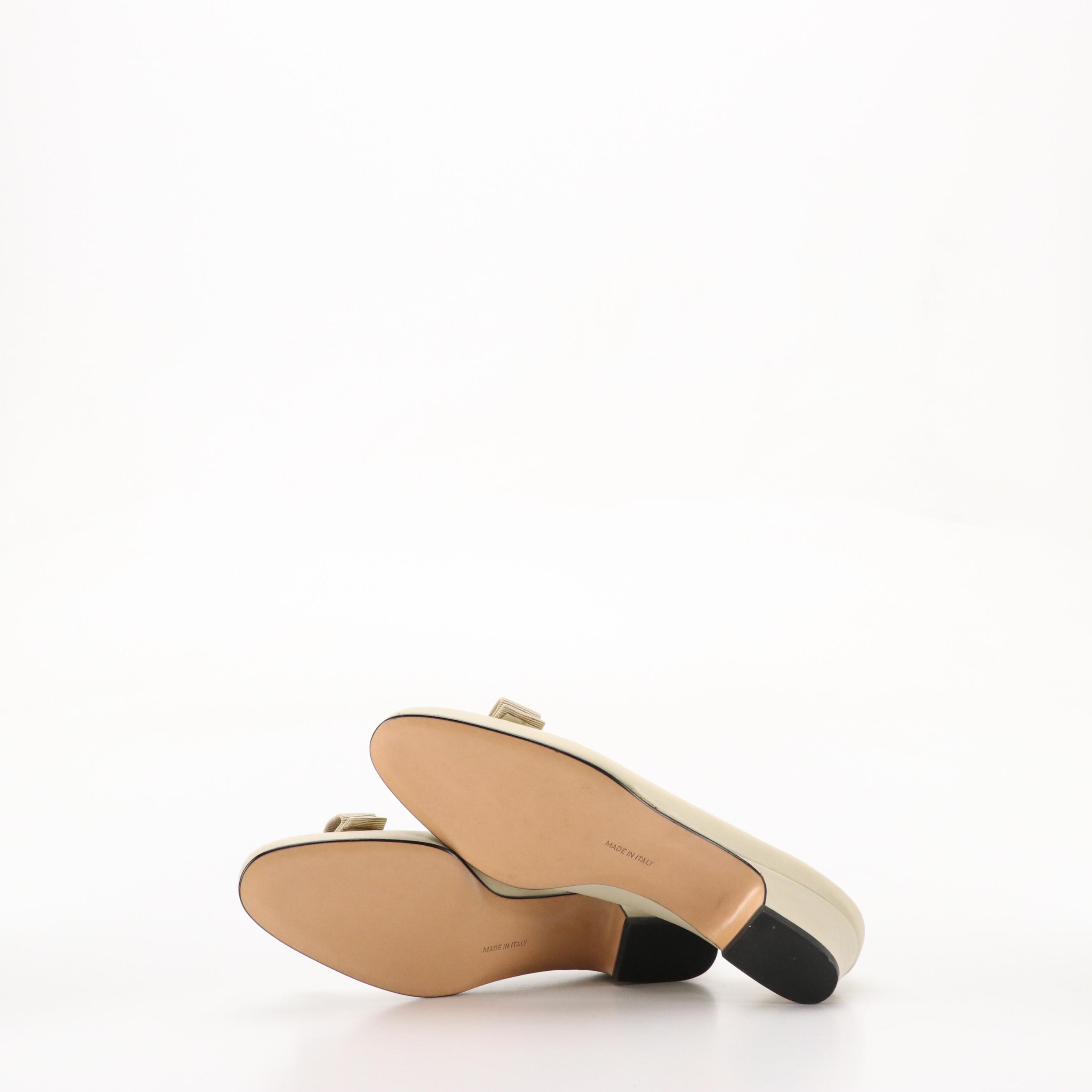 Salvatore Ferragamo Vara Leather Pumps and Black Patent Leather Pumps with Boxes