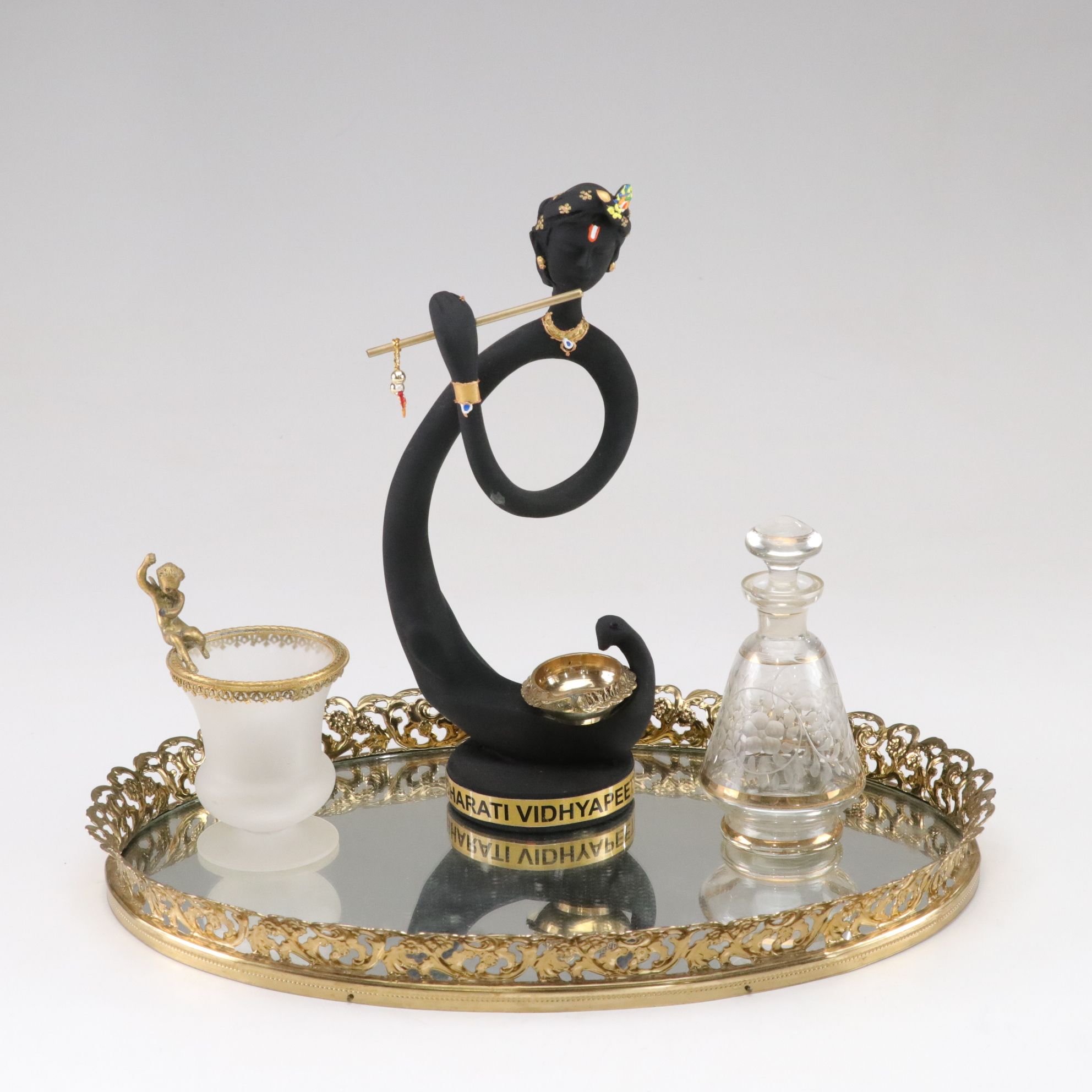 Mirrored Vanity Tray, Perfume Bottle & More