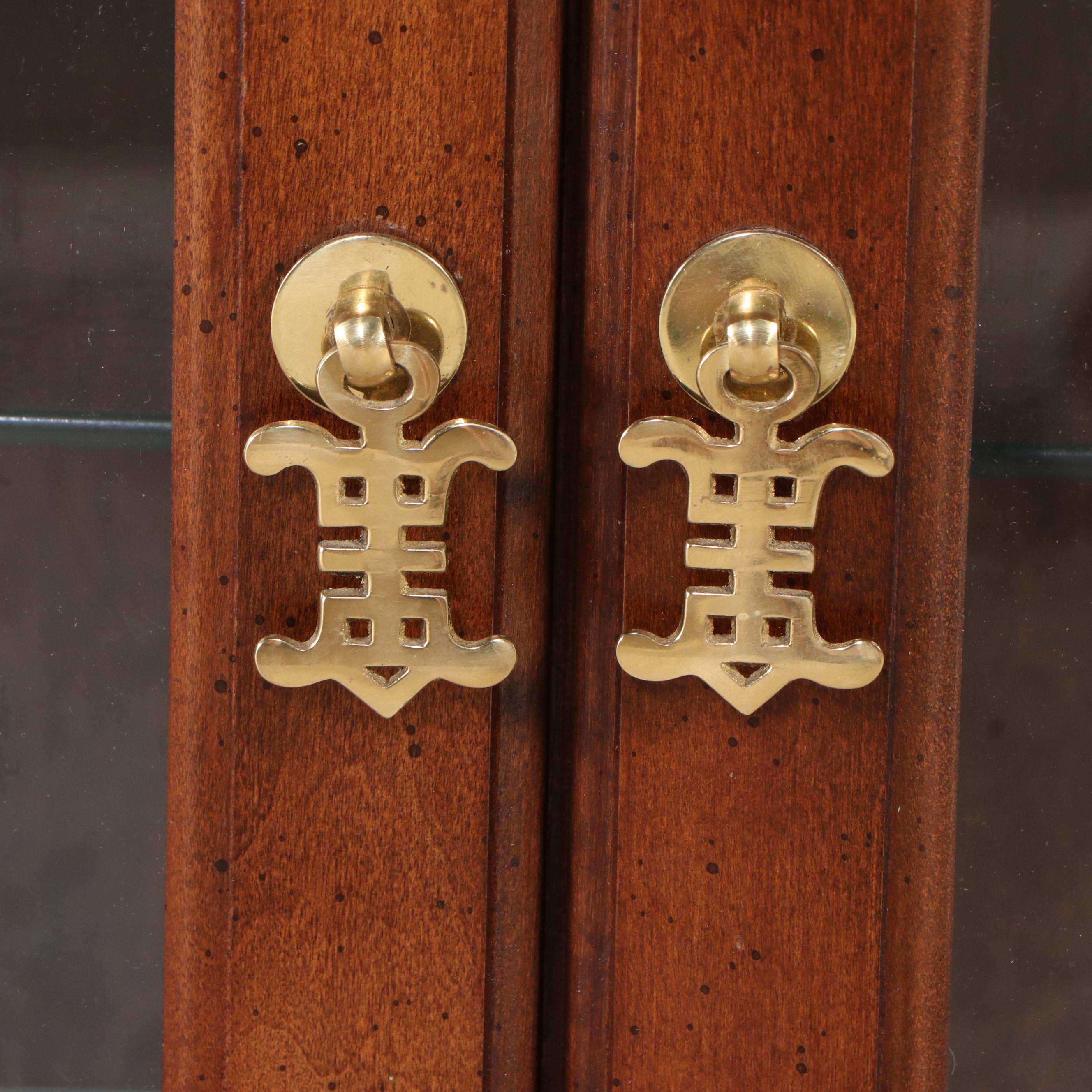 Lenoir House by Broyhill Chinese Style Mahogany Display Cabinet