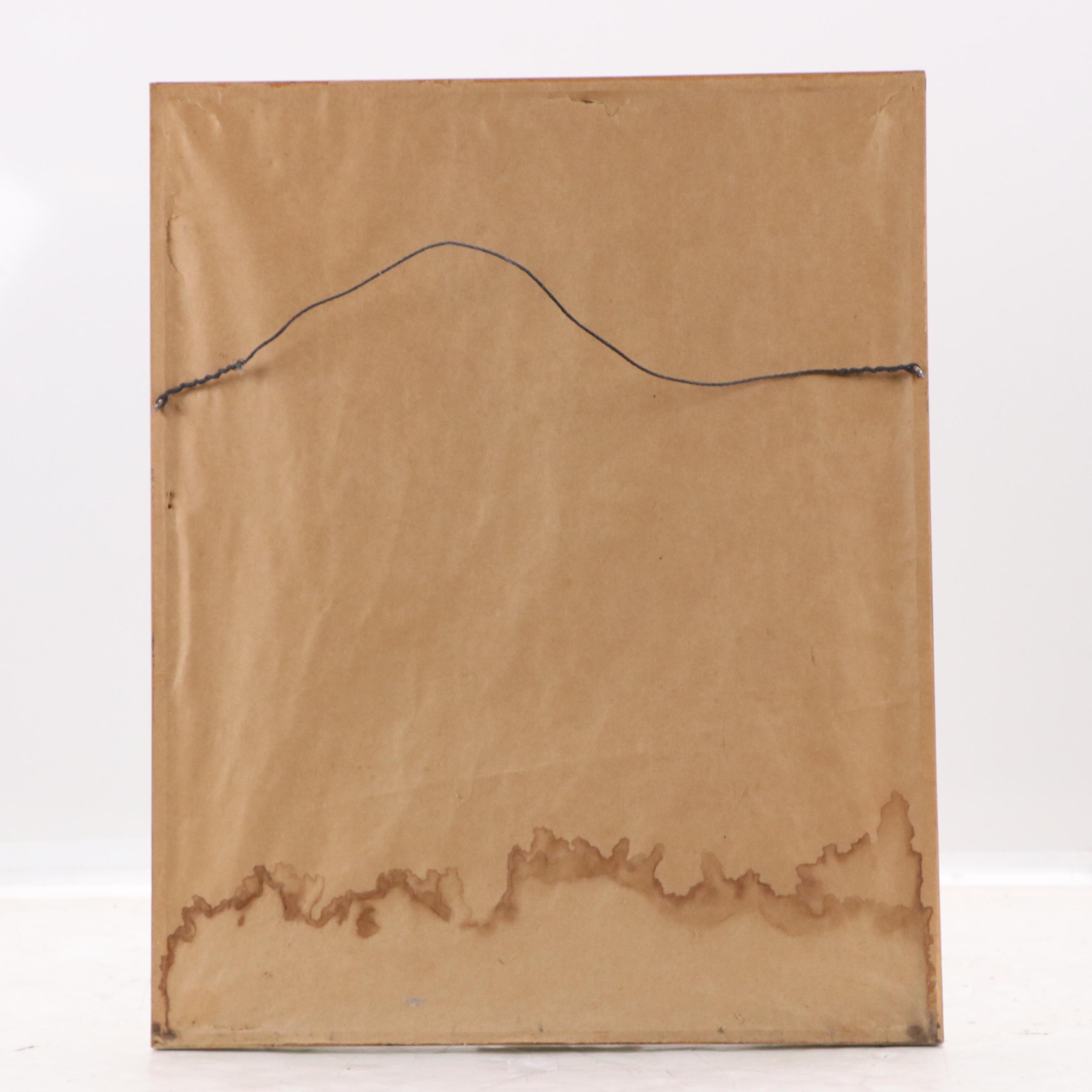 Edie Harper Serigraph "Cat and House," 1985