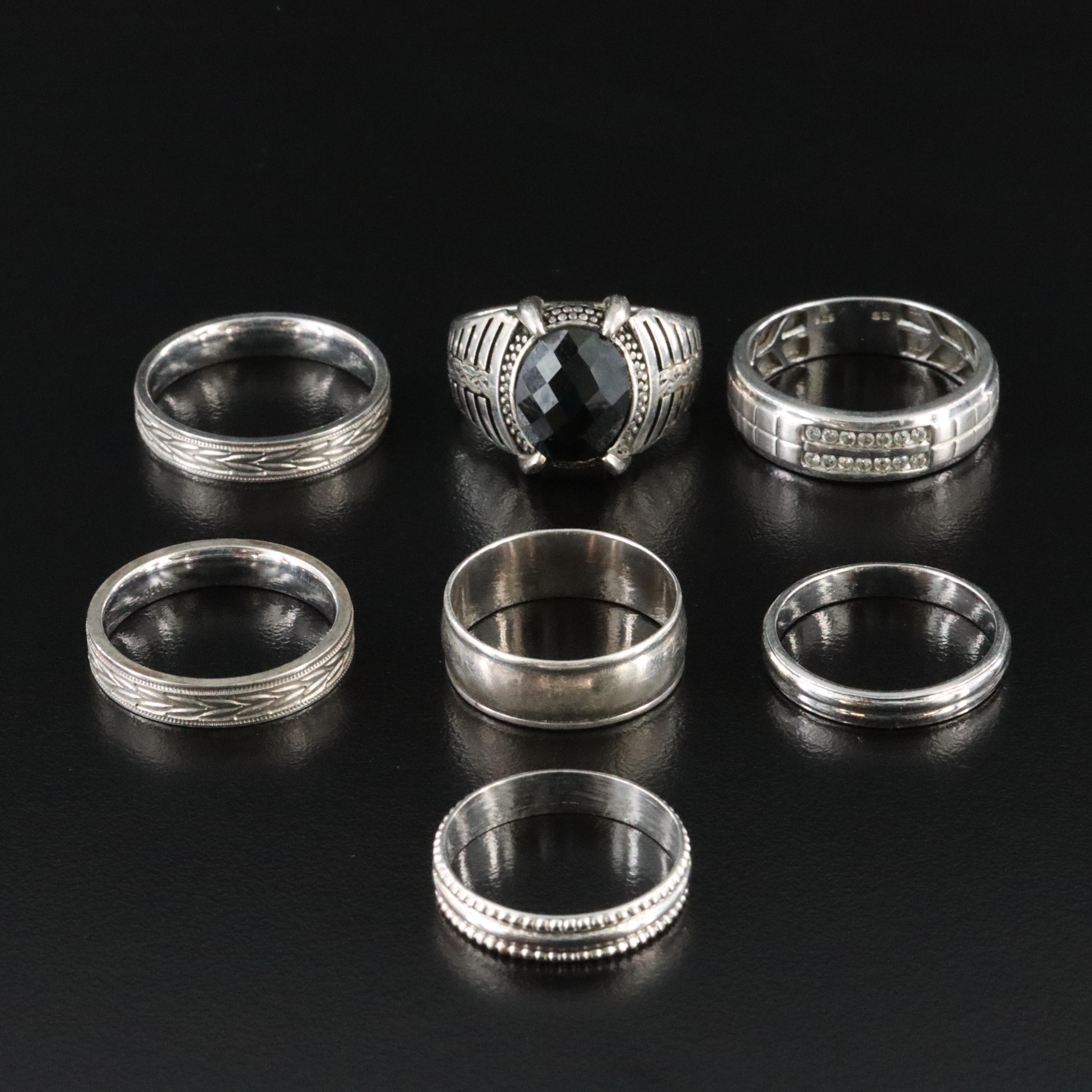 Sterling Ring Collection Including Spinel