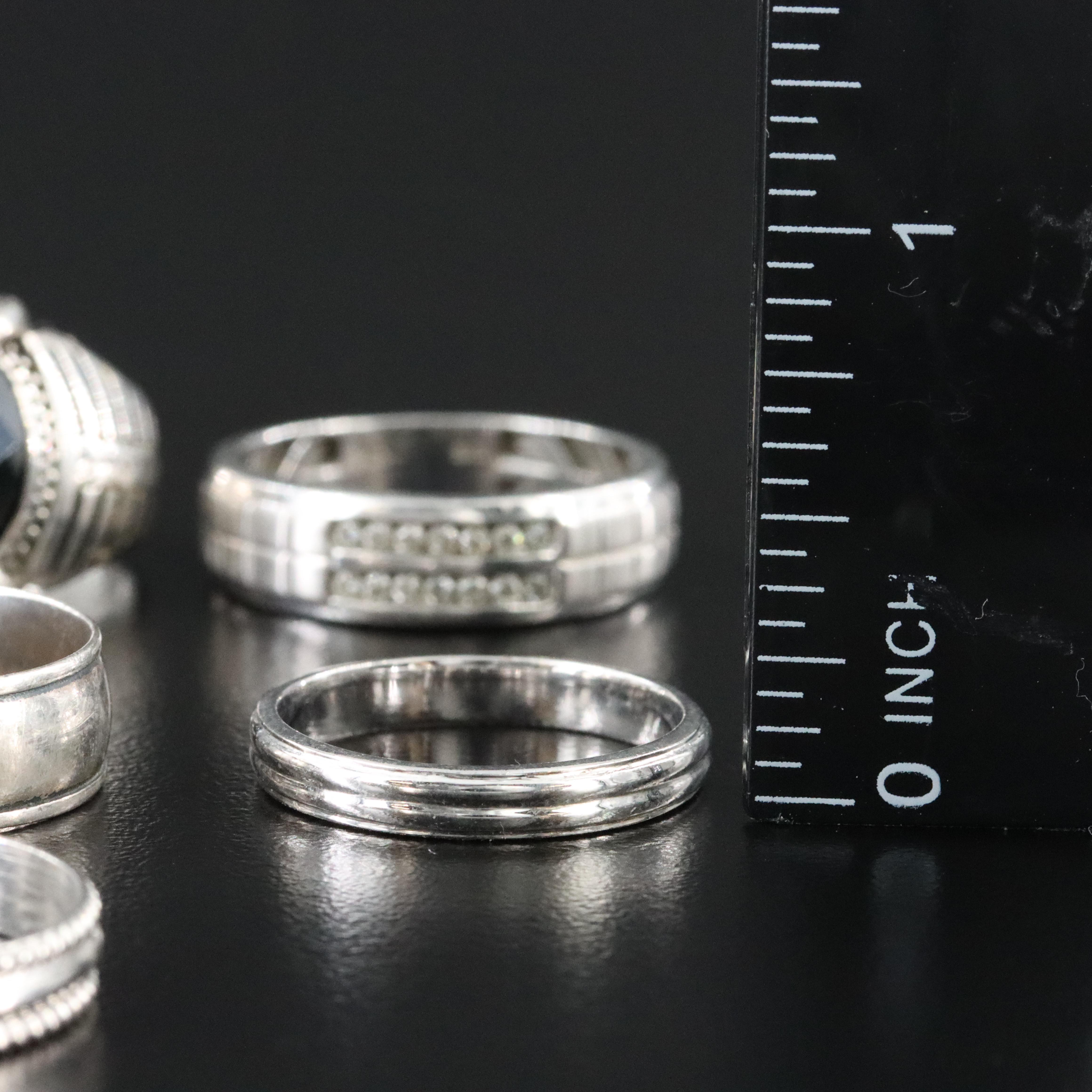 Sterling Ring Collection Including Spinel