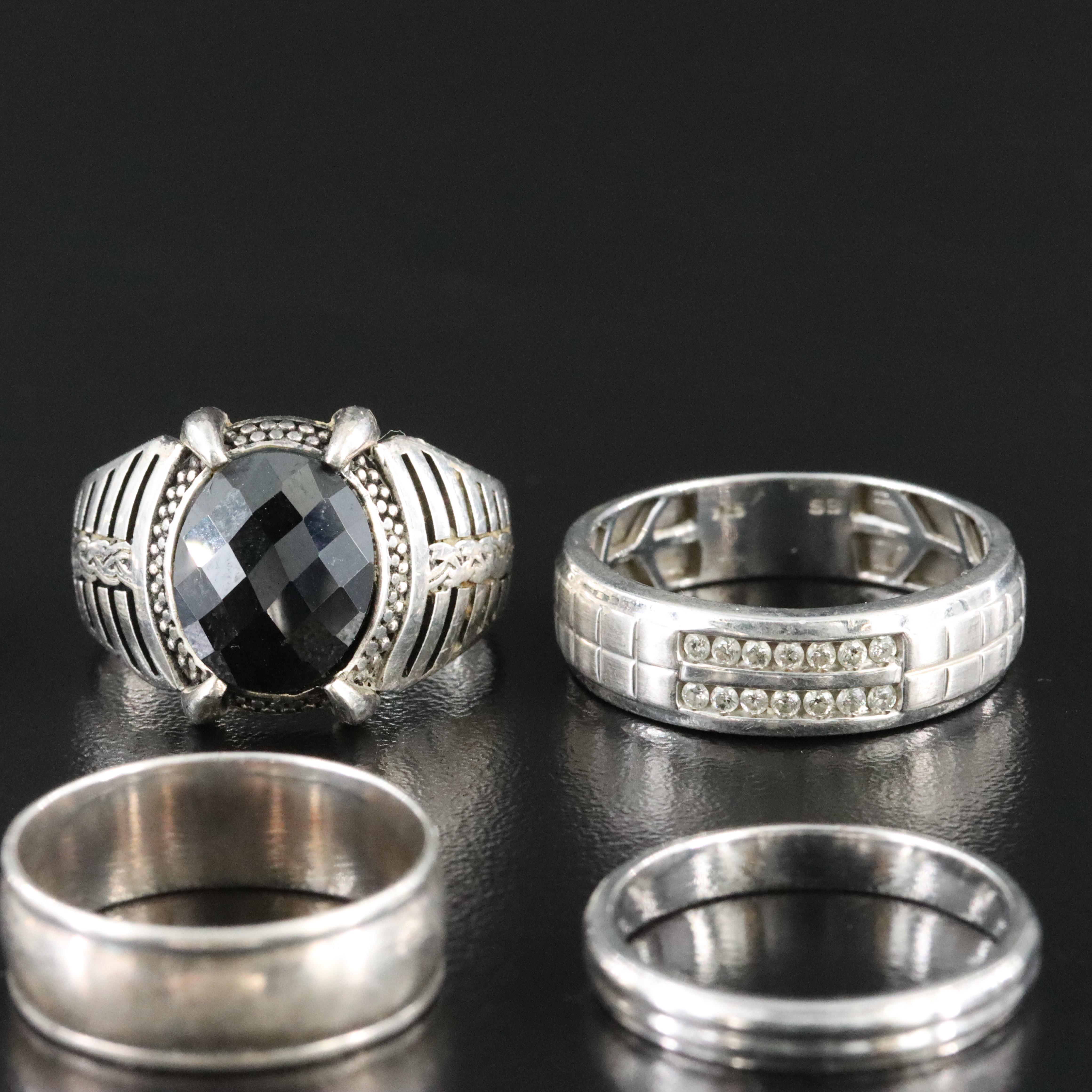 Sterling Ring Collection Including Spinel