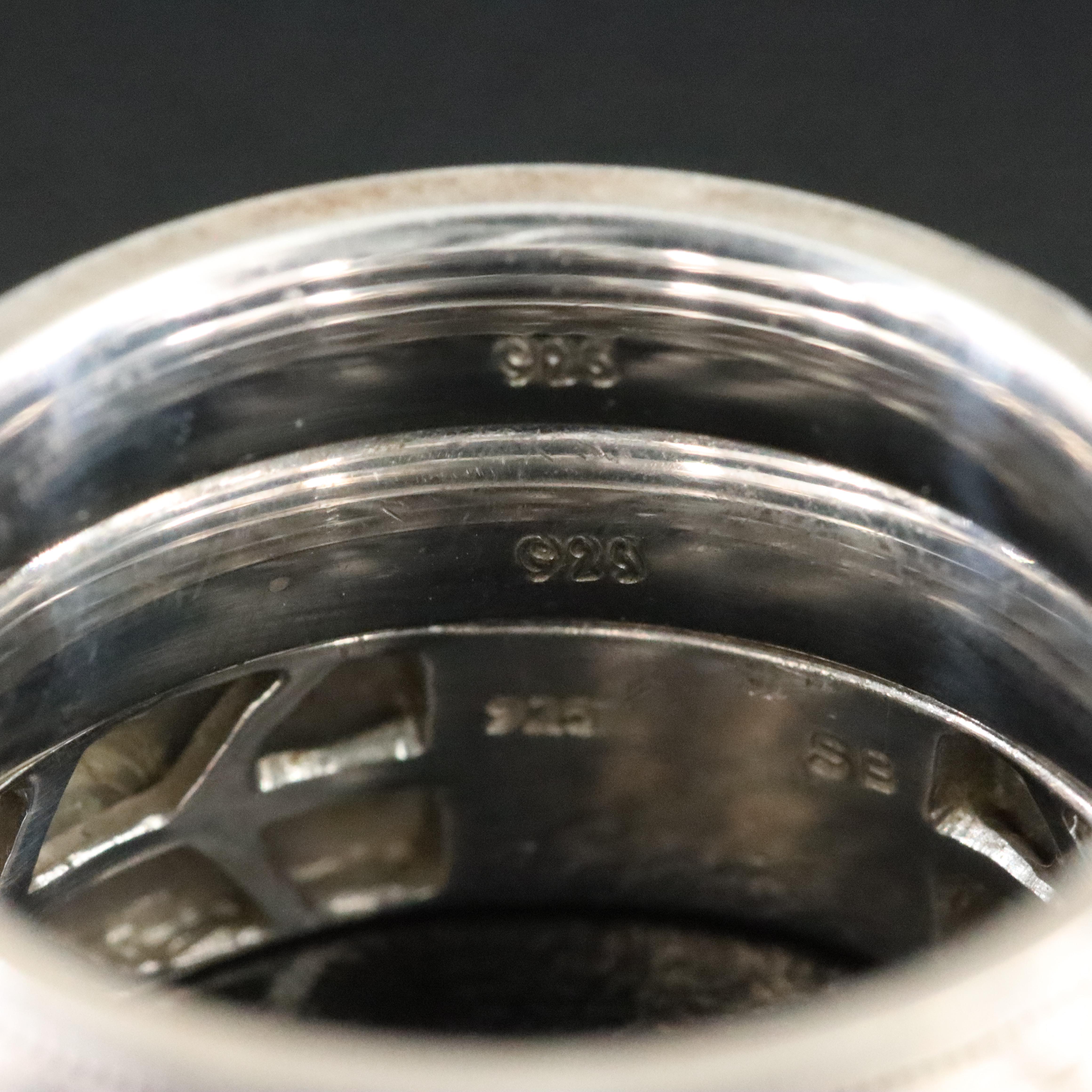 Sterling Ring Collection Including Spinel