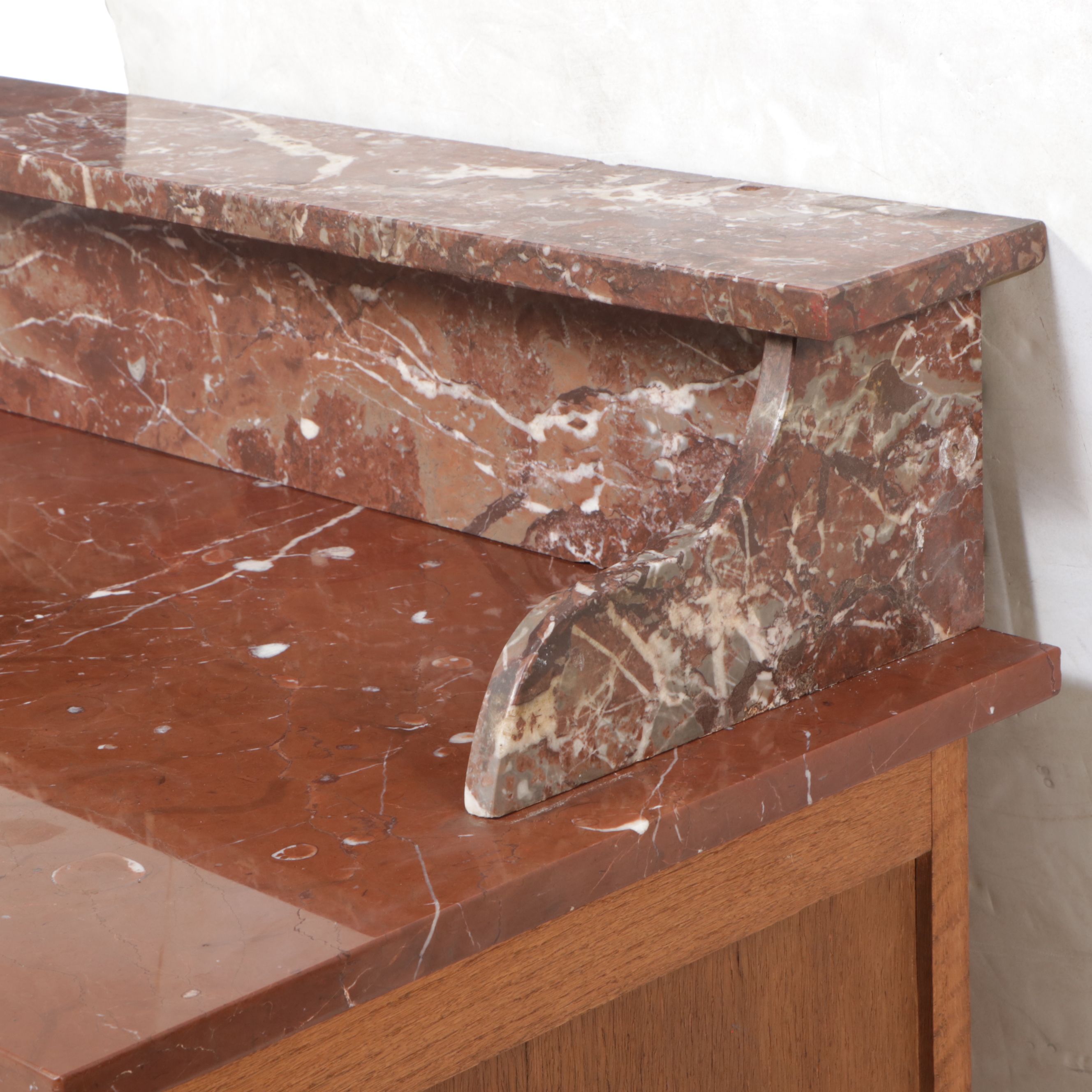 Walnut Marble-Top Washstand, Early to Mid-20th Century