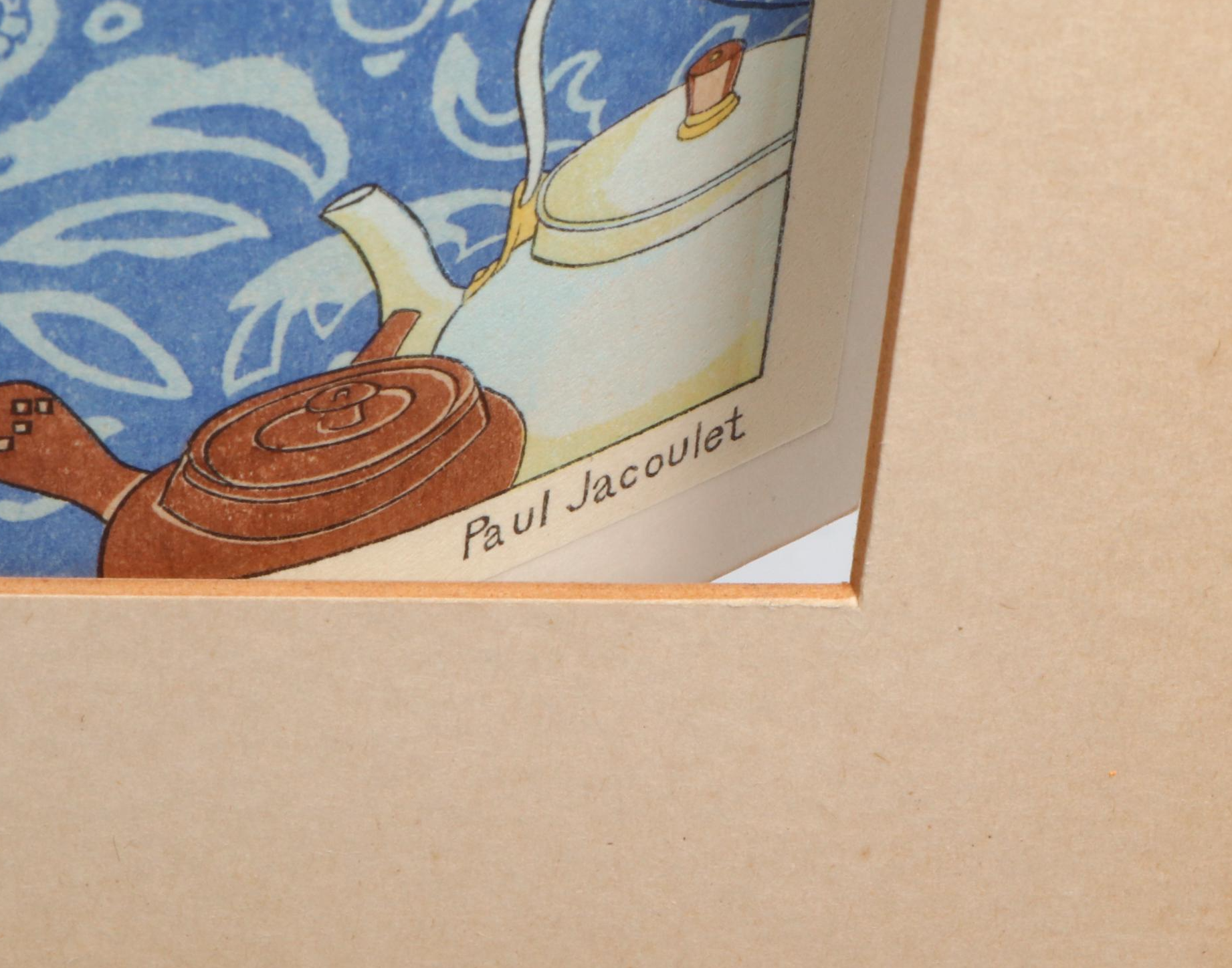 Paul Jacoulet Woodblock Christmas Card "Decembre, Japon," 1953