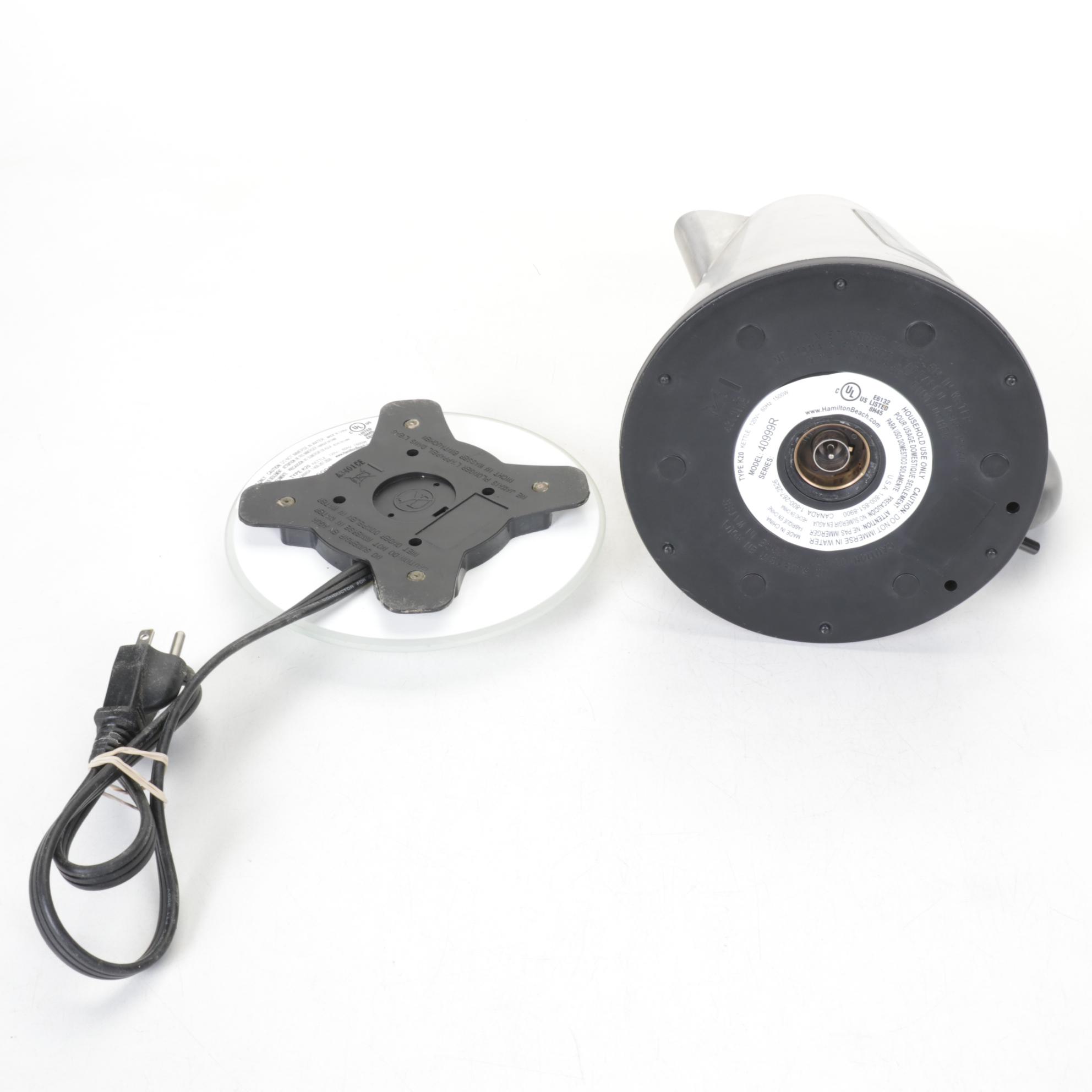 Hamilton Beach Stainless Steel Electric Kettle