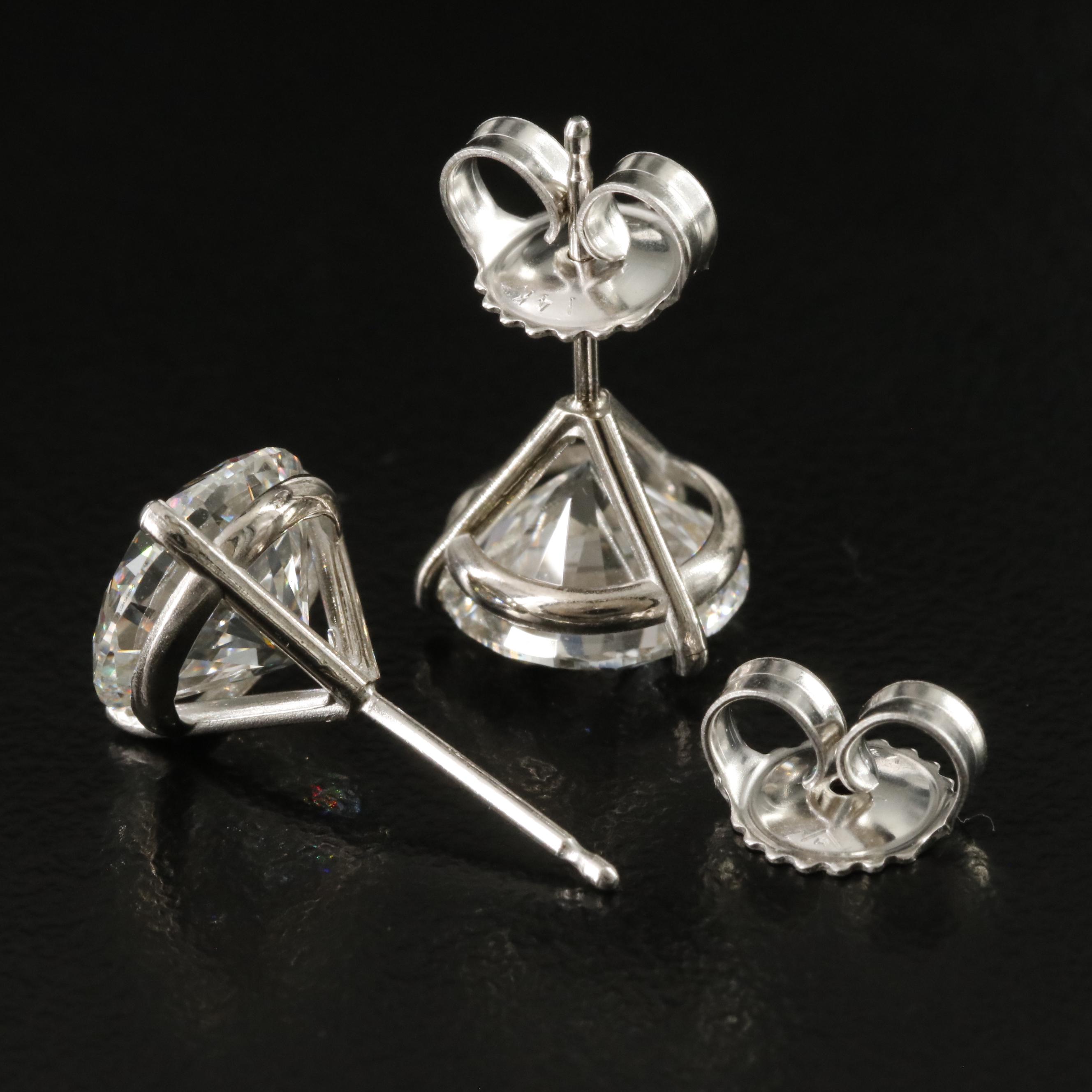 14K 5.12 CTW Lab Grown Diamond Martini Stud Earrings with Online IGI Reports