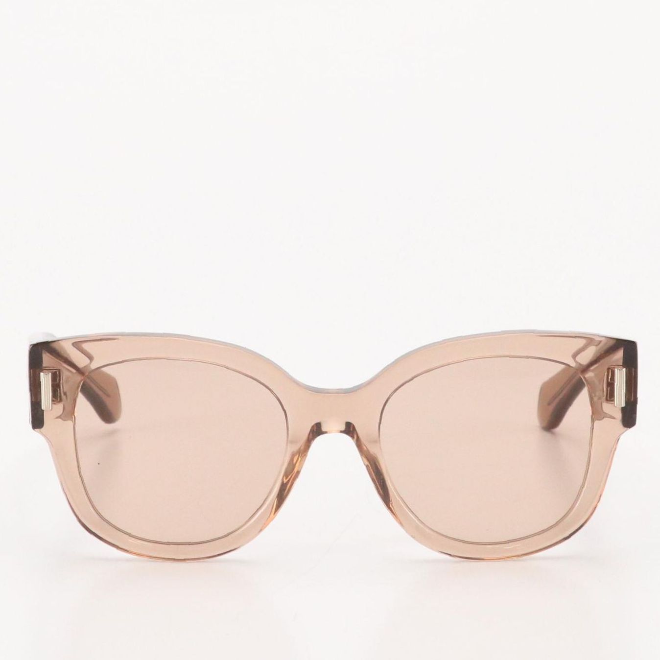 Salvatore Ferragamo SF2007S Transparent Pink Round Sunglasses with Case and Box