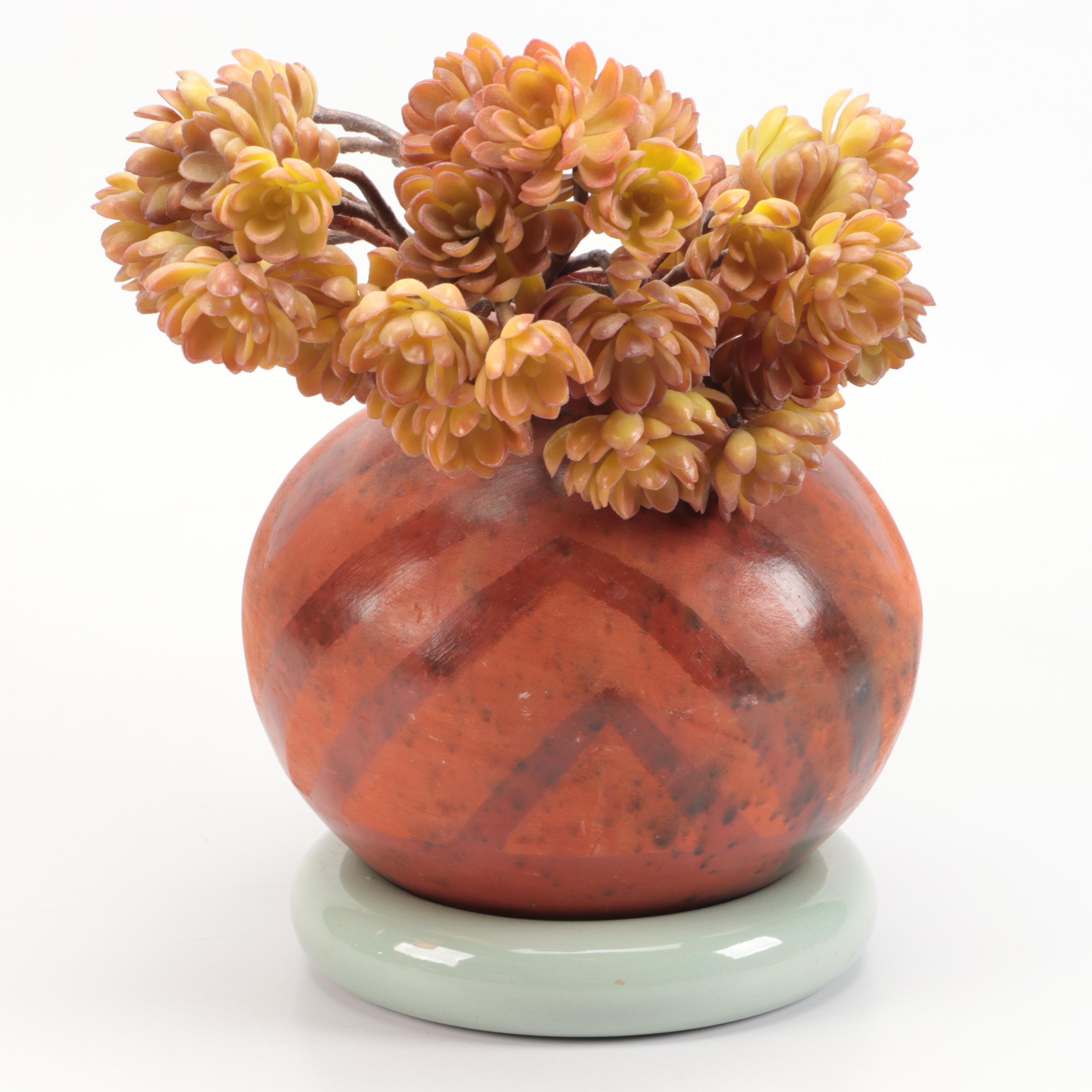 Scalloped Metal Wall Pockets, Iron Lamp with Faux Mica Shade, Other Home Décor