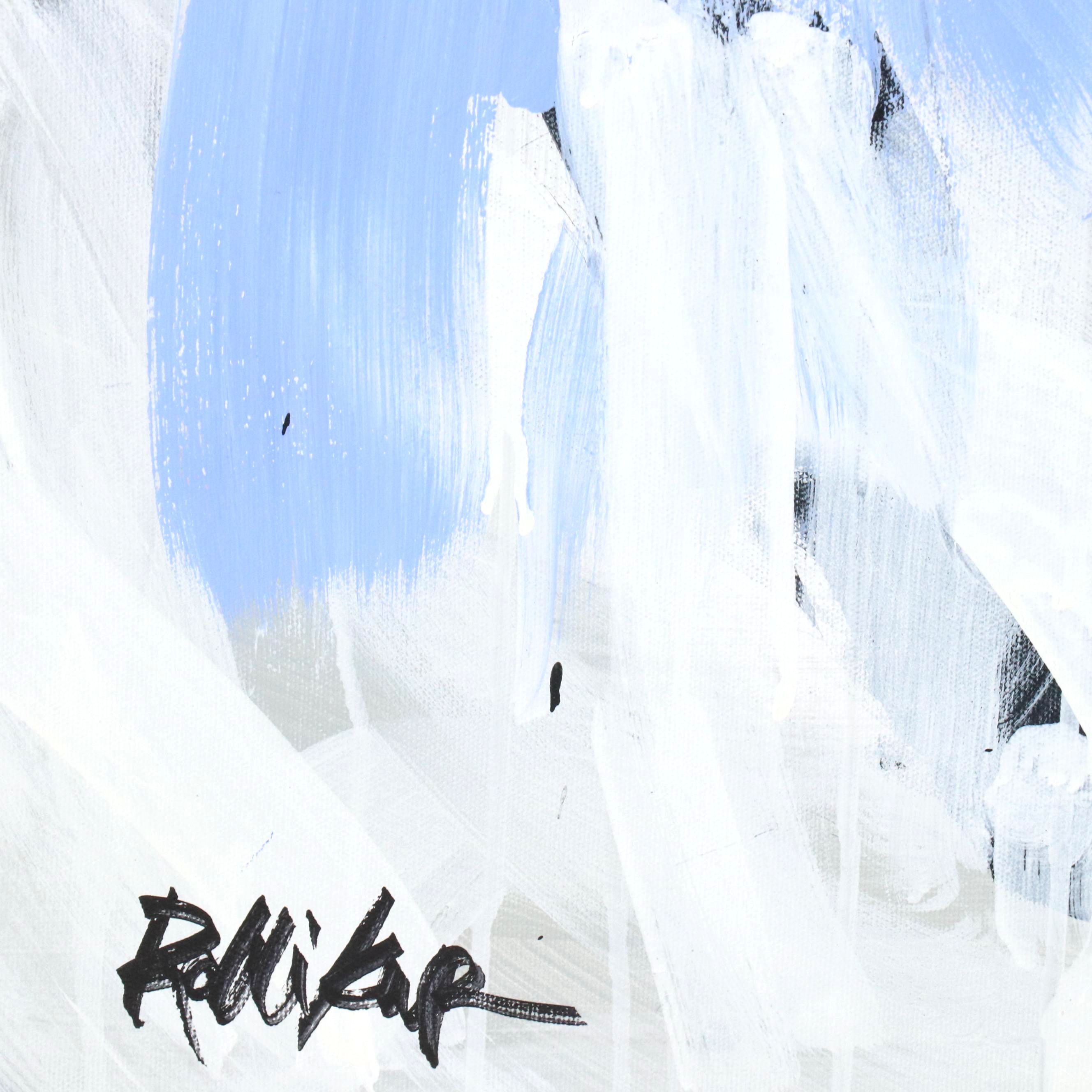 Robbie Kemper Abstract Acrylic Painting "Waterfall at Black Rock," 21st Century