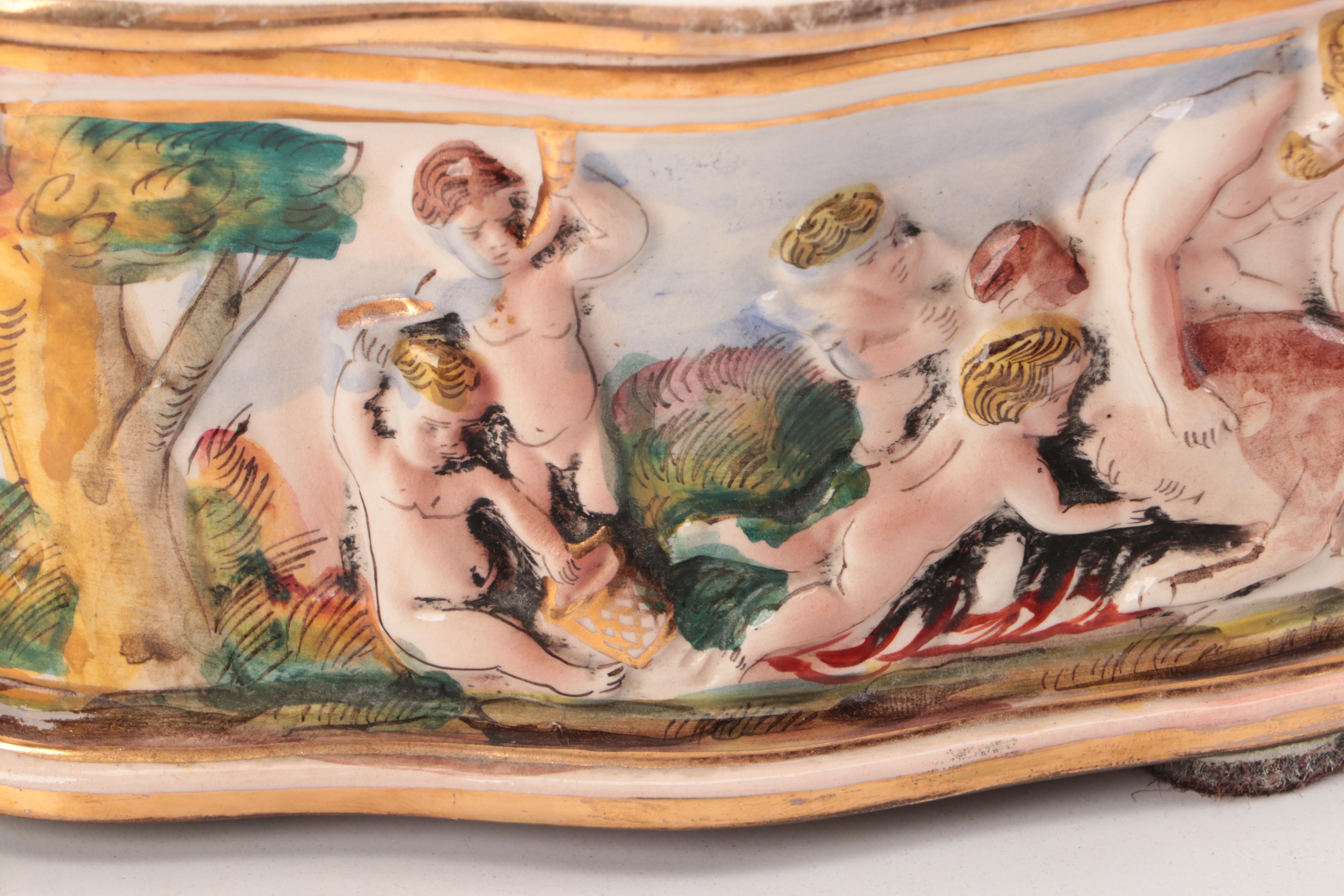 Capodimonte Molded Porcelain Covered Tureen