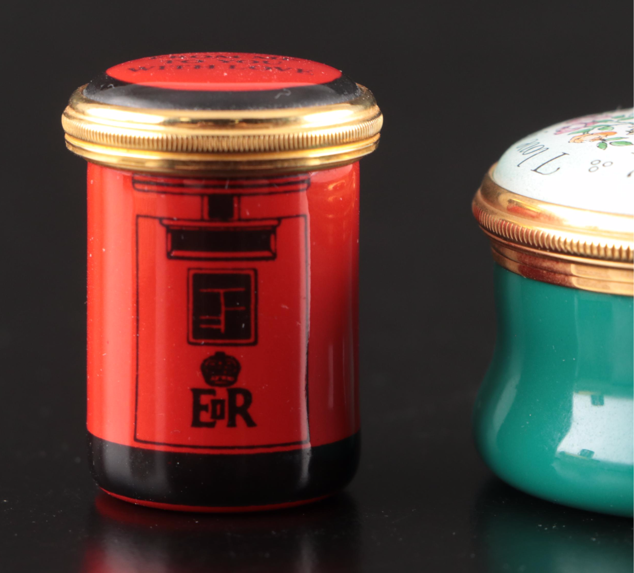 English Halcyon Days Limited Edition Enamel Decorative Boxes