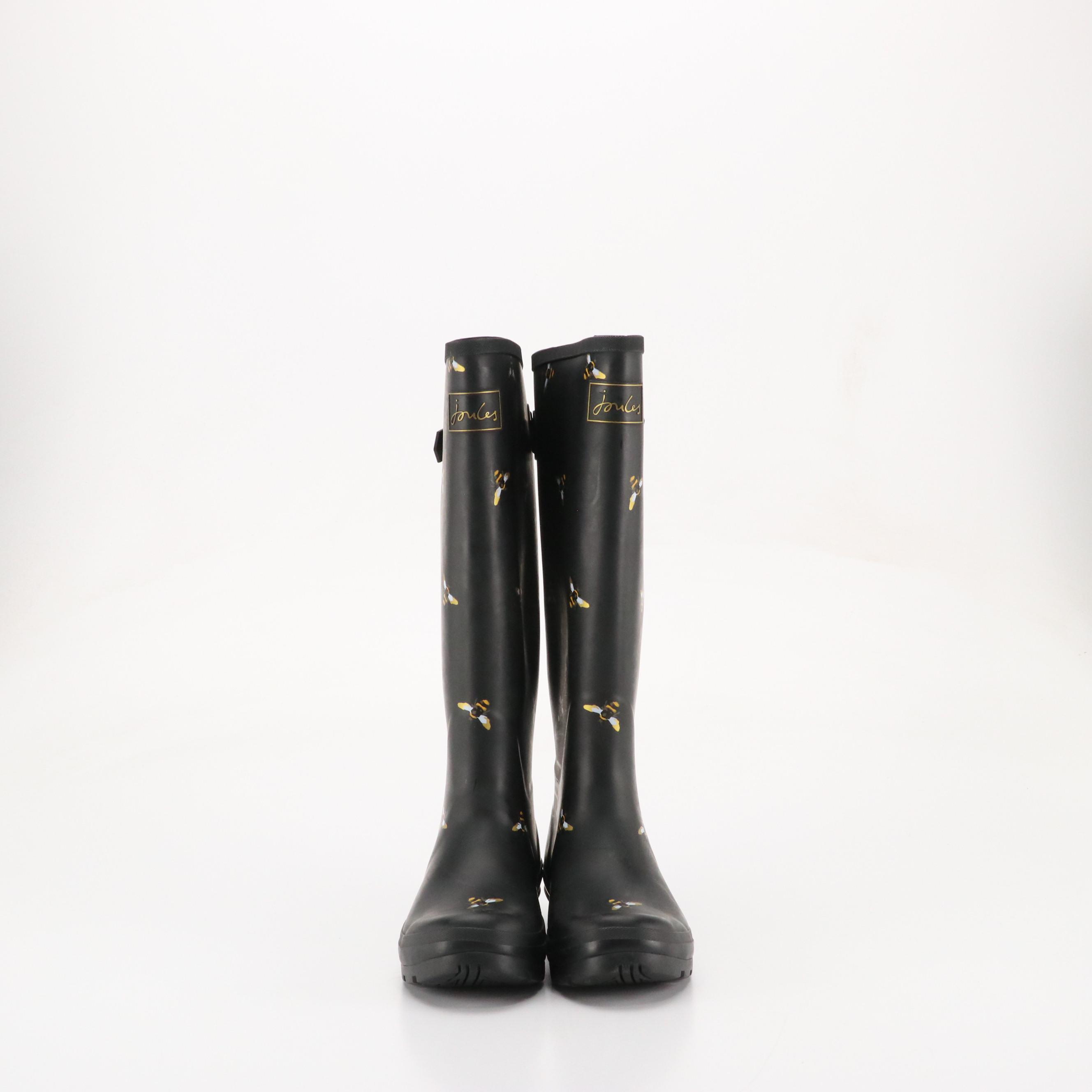 Tory Burch Marlene Leather Riding Boots and Joules Welly Bee Print Rain Boots