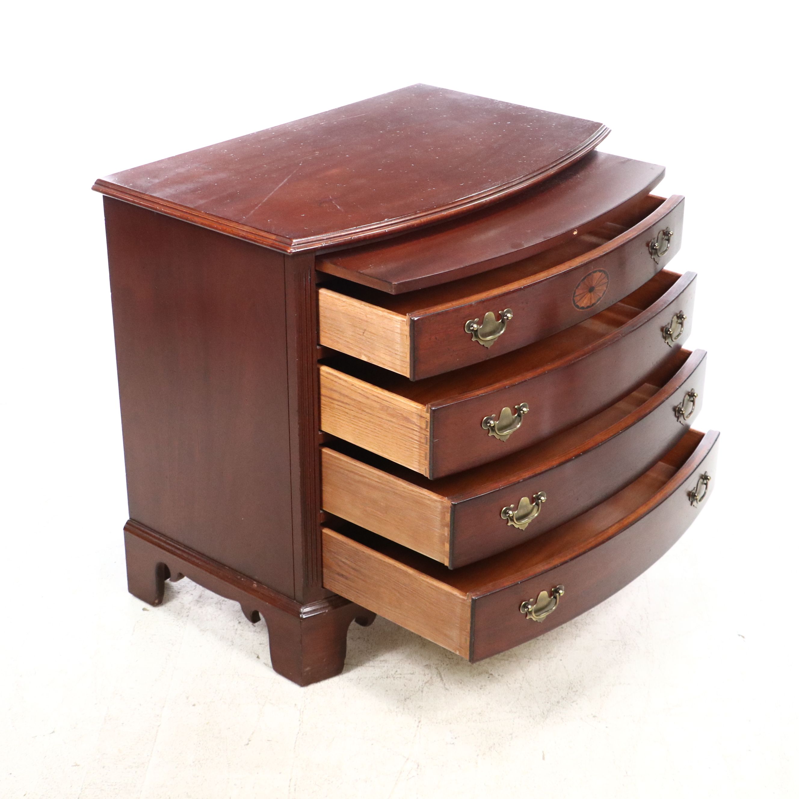 Lexington Bowfront Mahogany Four-Drawer Commode