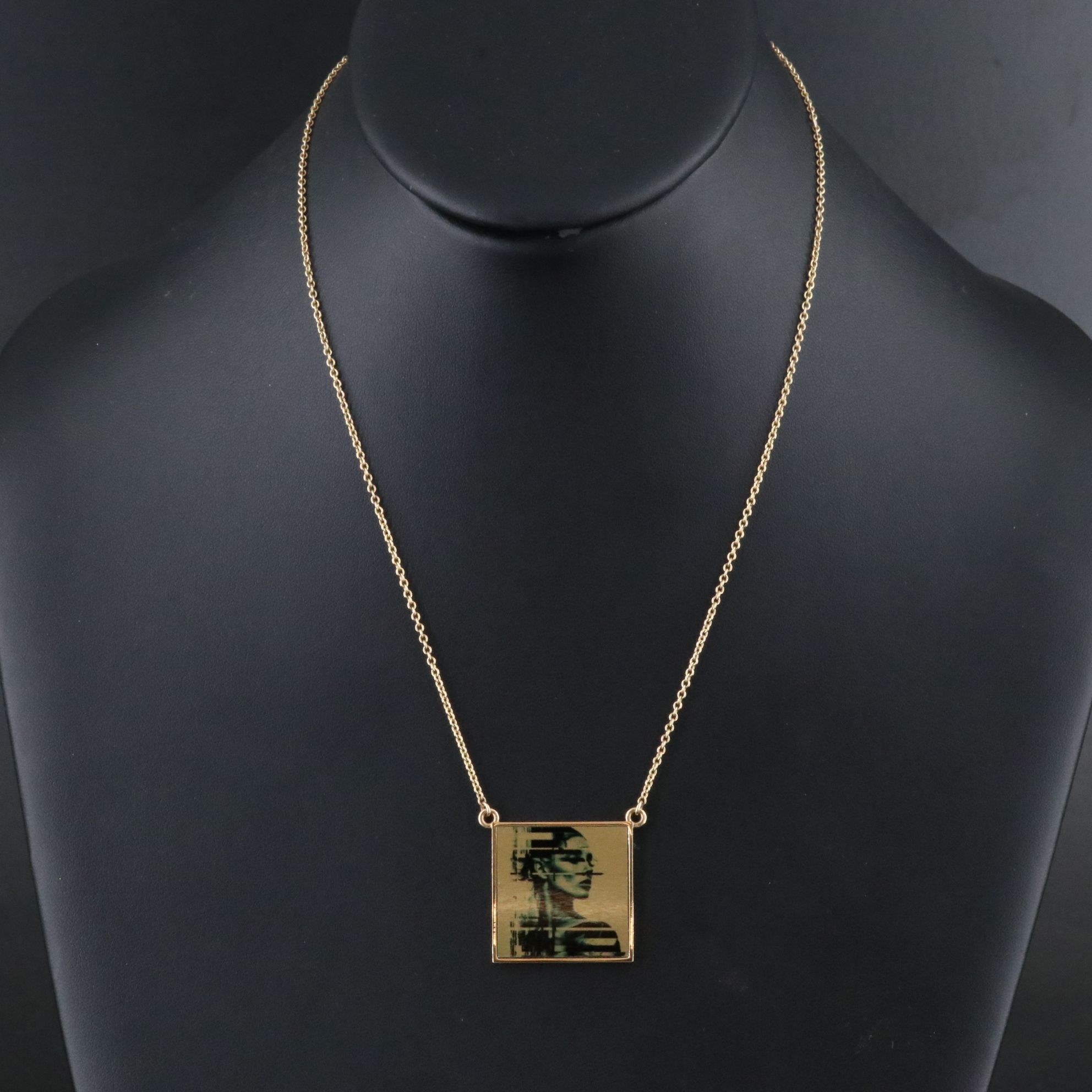 Claire Florence 18K Portrait Necklace