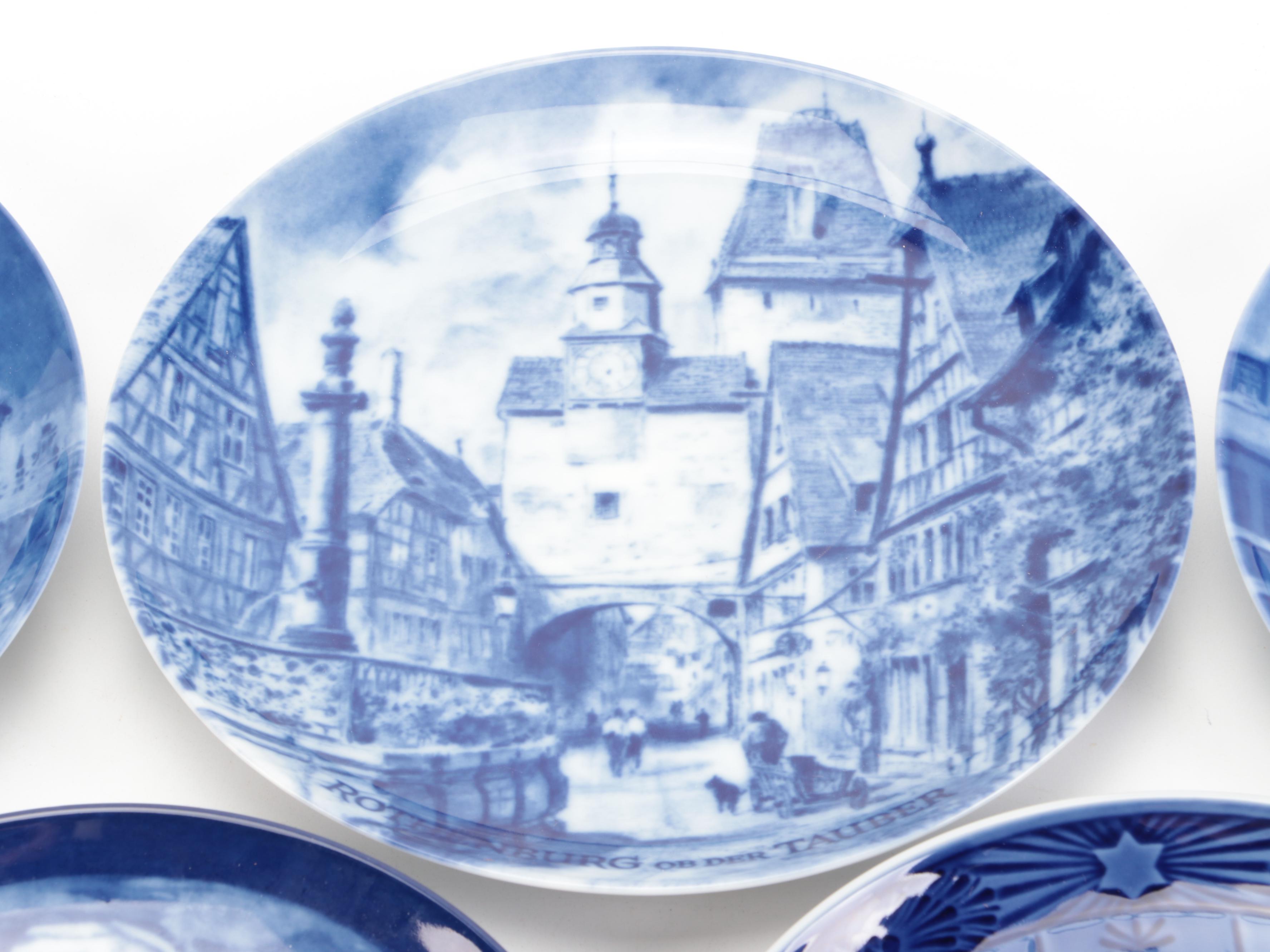 Royal Copenhagen, German and Colombian Christmas Ceramic Collector Plates