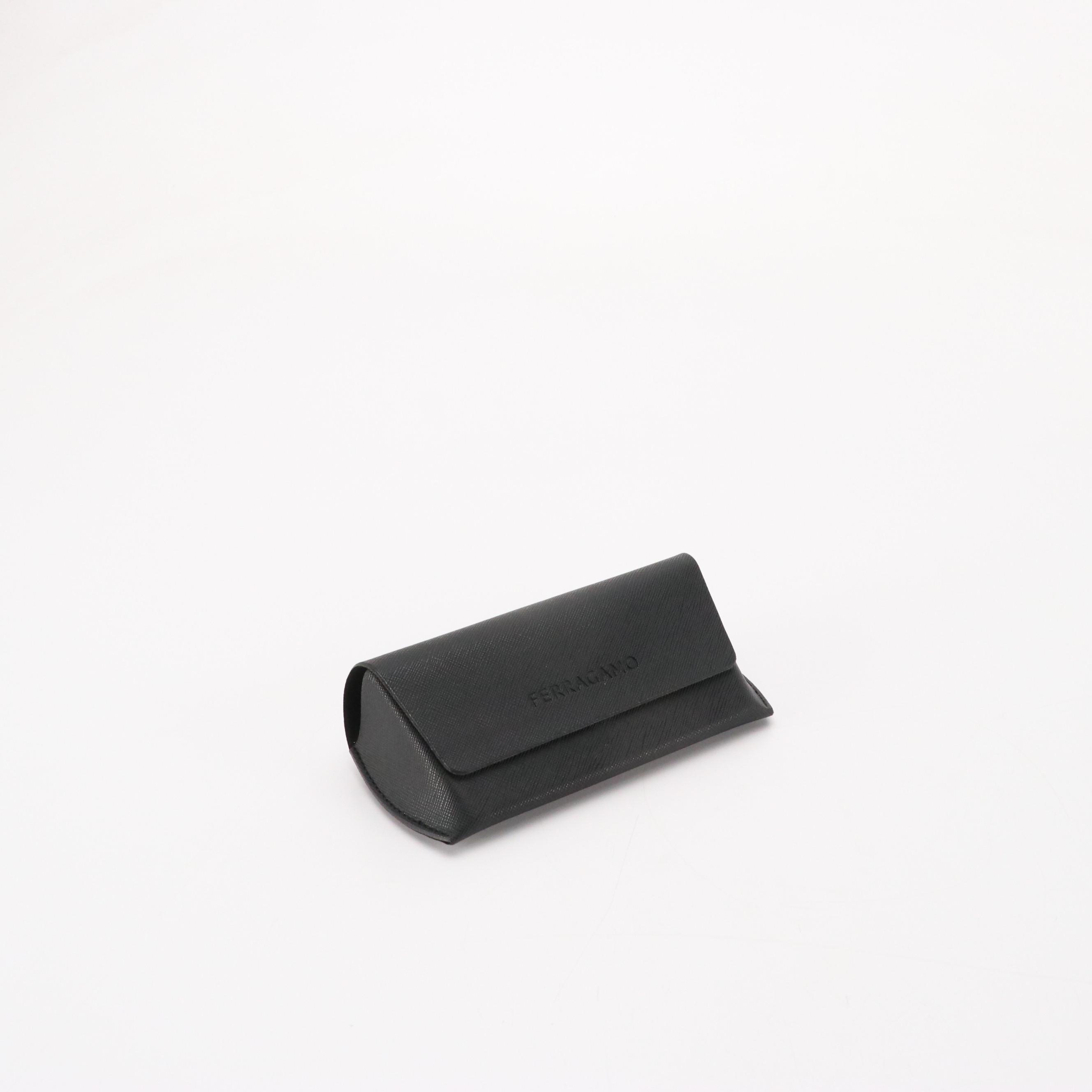 Salvatore Ferragamo SF2014S Transparent Khaki Square Sunglasses W/ Case & Box