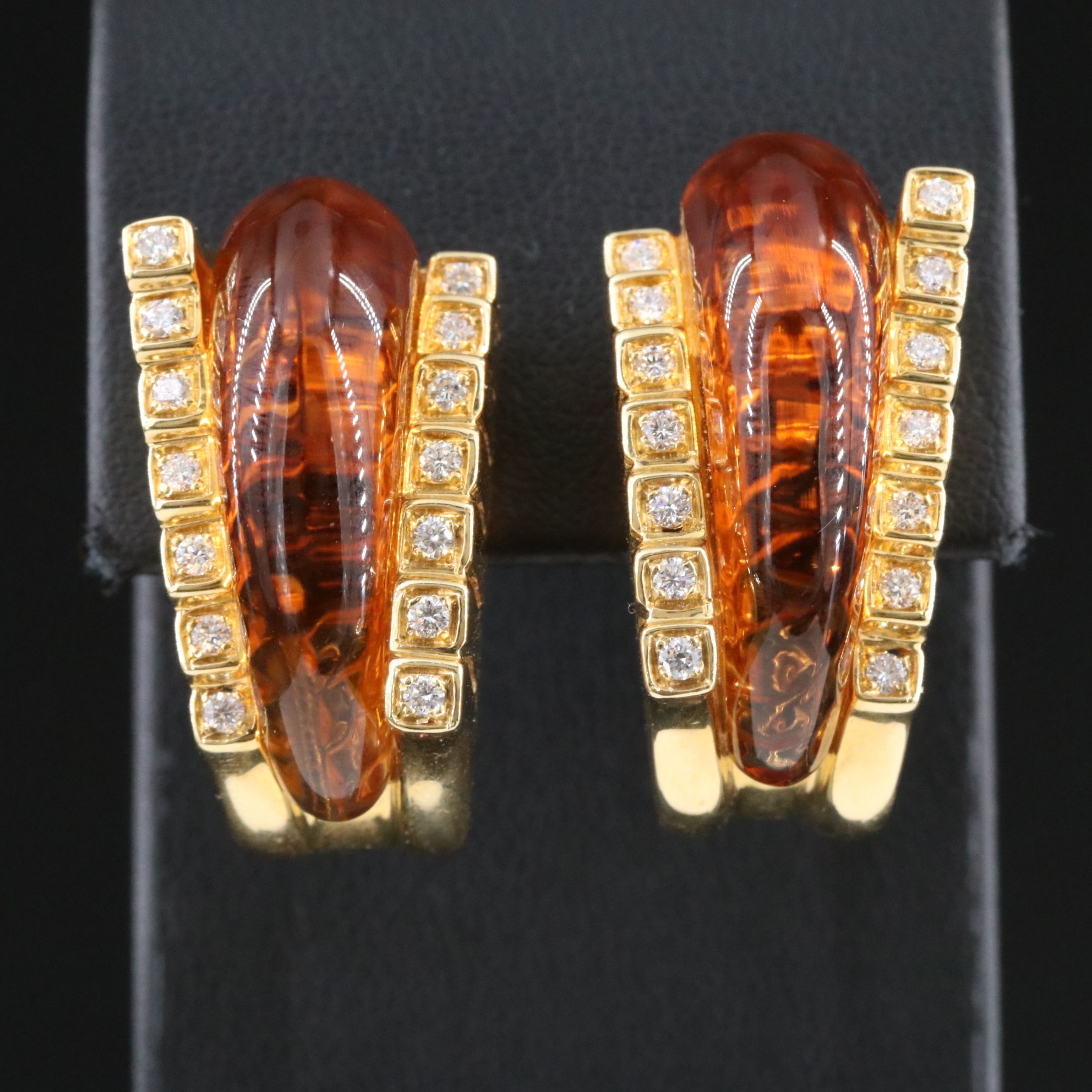 Legnazzi 18K Citrine and Diamond Earrings