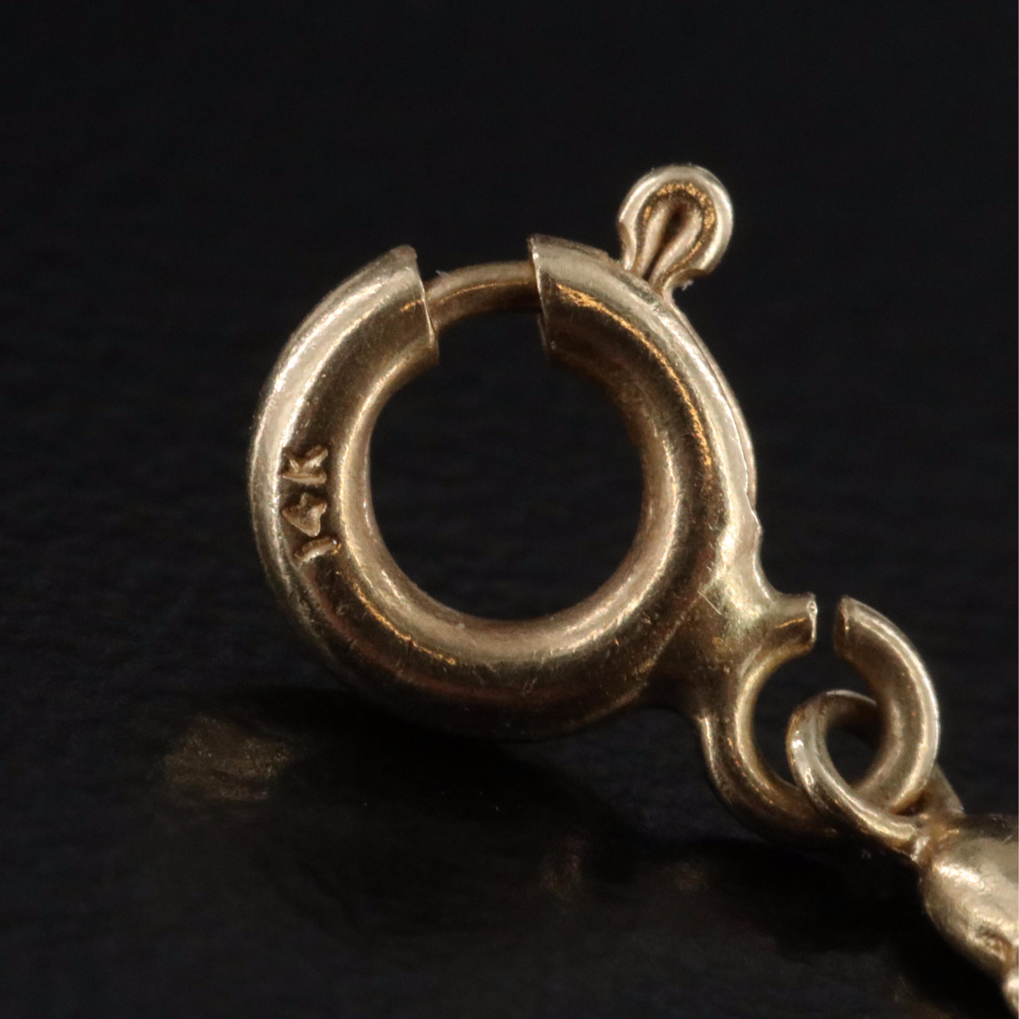 14K Cross Charm Pendant